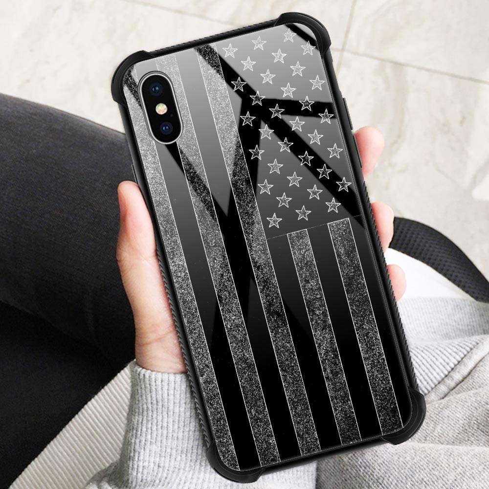 Rugged iPhone XR Case with Military-Grade Protection | Shockproof & Anti-Scratch Cover | Gray Flag Design | Perfect for Outdoor Adventures & Daily Use