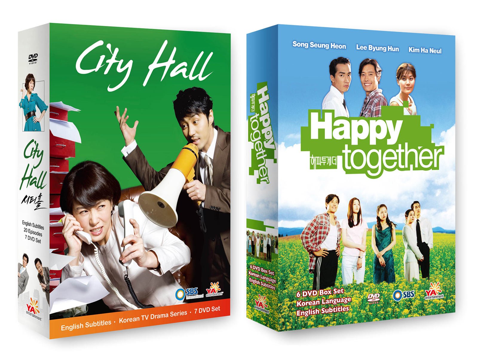 Korean TV Drama 2-Pack DVD Set - City Hall & Happy Together by YA Entertainment | Romantic Comedy Series for K-Drama Fans & Asian Entertainment Collectors