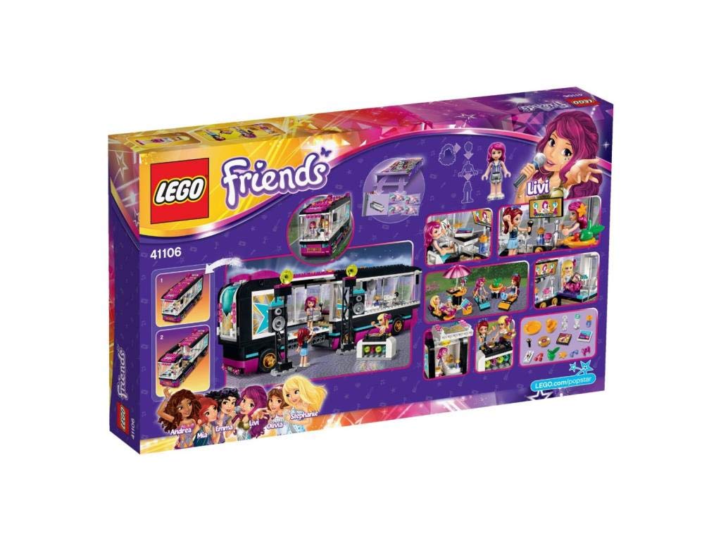LEGO Friends 41106 Pop Star Tour Bus Building Toy Set - Creative Play for Kids Ages 6-12 | Perfect for Birthday Gifts & Pretend Music Adventures