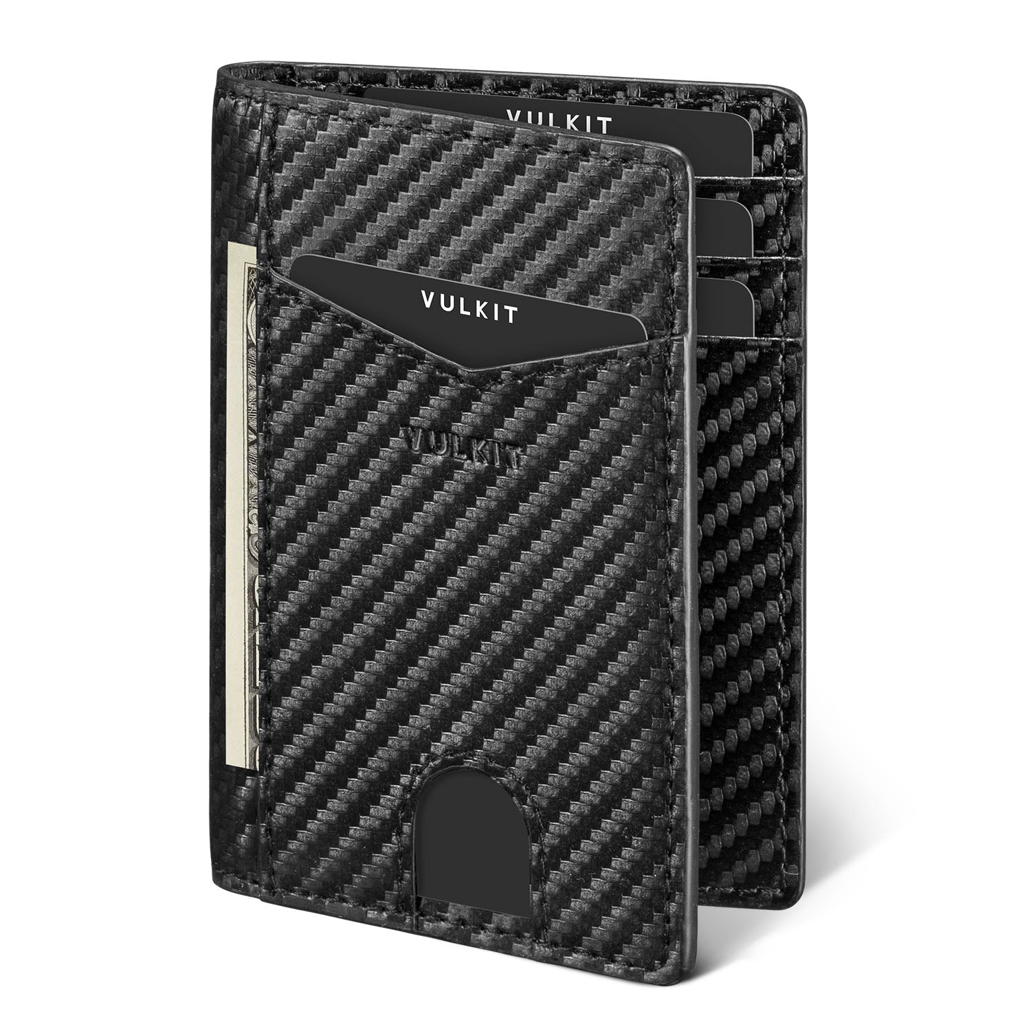 VW100 Slim Bi-Fold Wallet with 2 Exterior Slots for Cash & Cards – Perfect for Everyday Use and Travel