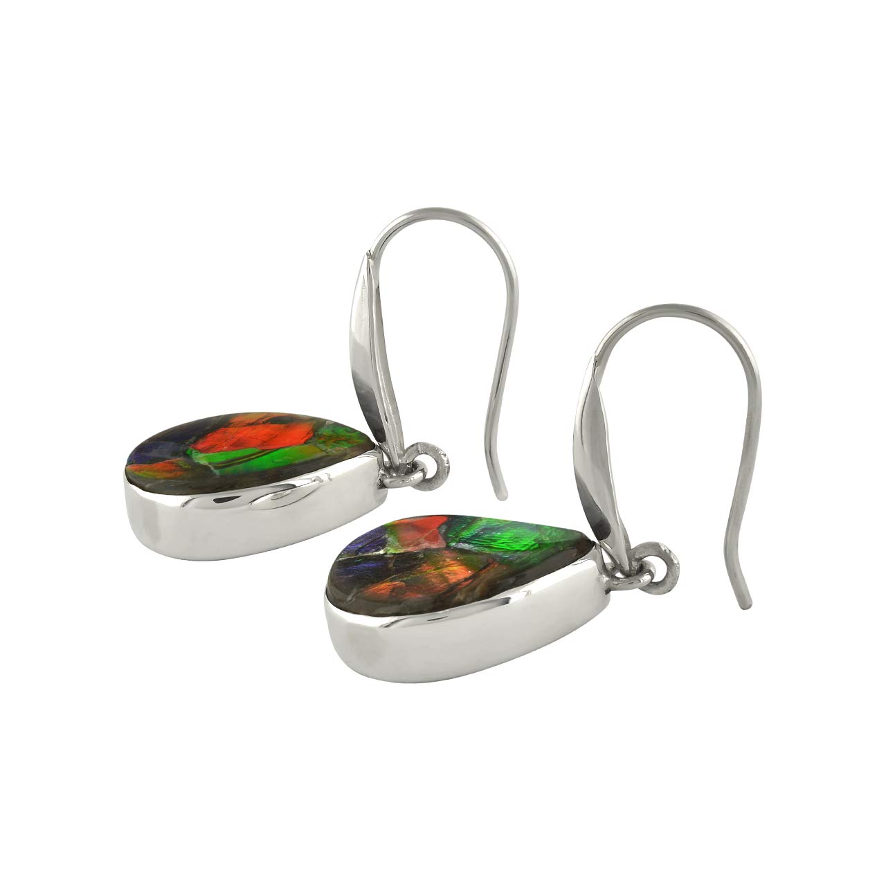 Starborn Ammolite Earrings for Women – Natural Gemstone Dangle Earrings, Elegant Gift for Her – Perfect for Parties, Weddings & Special Occasions