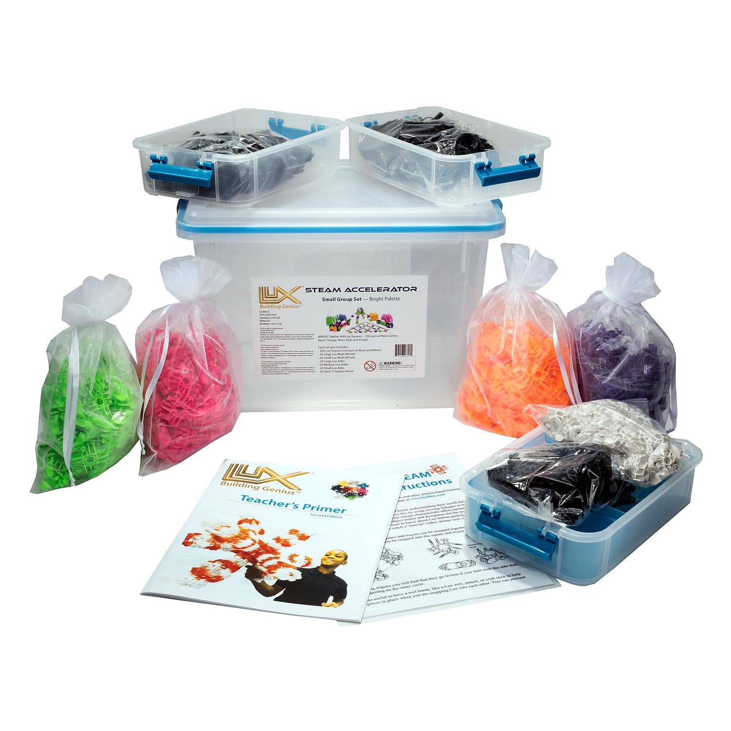 720-Piece Steam Accelerator Building Set - Flexible & Versatile Educational Toys for School STEM Programs, Group Therapy & Team Building Activities | Bright Colorful Blocks for Creative Learning
