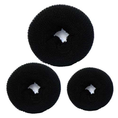 Premium Hair Donut Bun Maker Set of 3 - Professional Hair Accessories for Perfect Buns, Updos & Hairstyles - Ideal for Weddings, Prom, Work & Everyday Styling