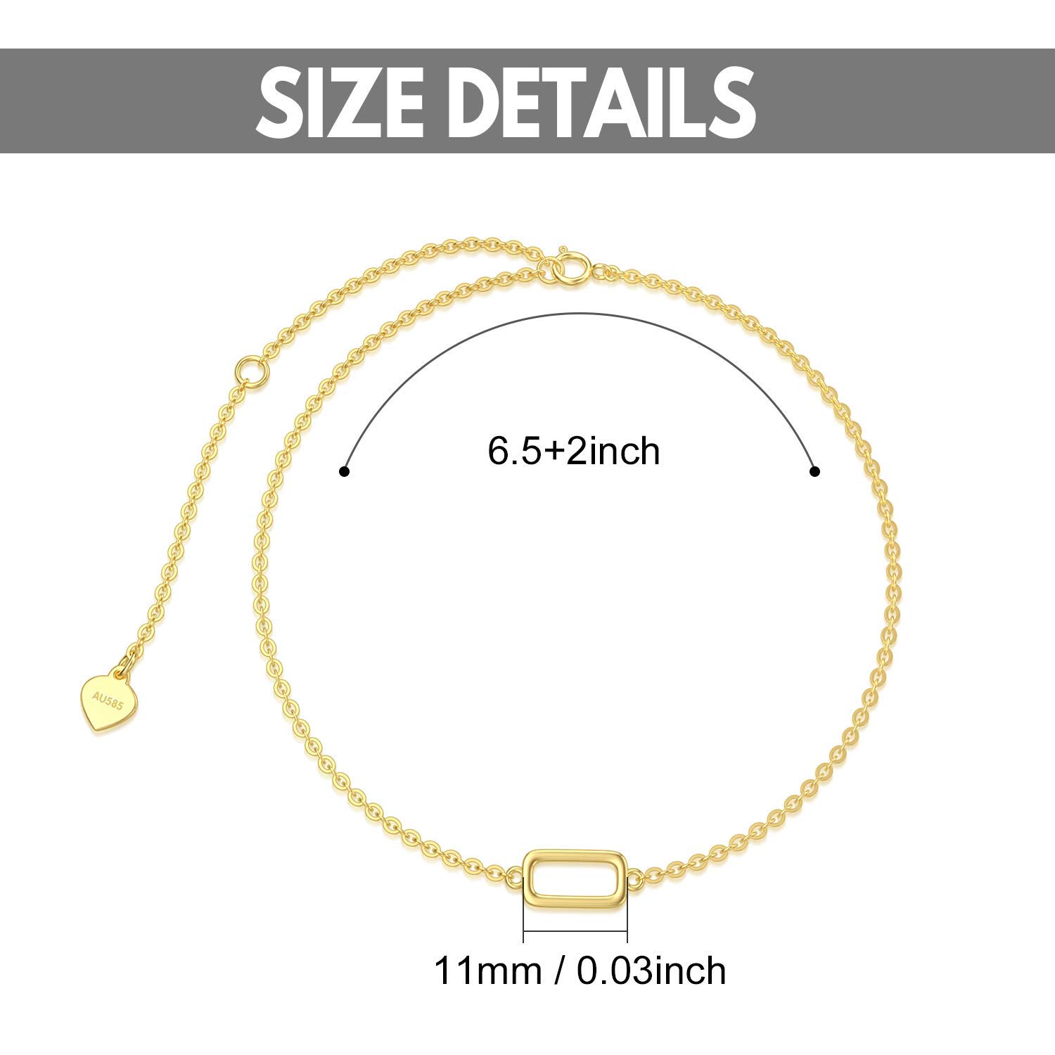 14K Solid Gold Star Bracelet for Women - Celestial Star Link Bracelet | Perfect Christmas, Birthday & Anniversary Jewelry Gift for Wife, Mom, Girlfriend (6