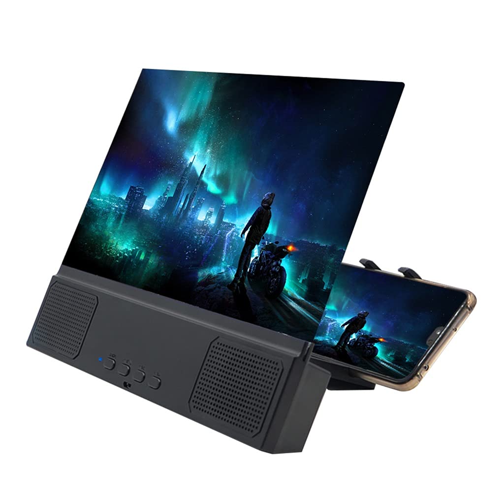 RENSLAT 12 Inch Foldable Cellphone Amplifier Stand - Video Magnifier & Mobile Phone Screen Holder for Reading, Watching Videos, and Hands-Free Viewing - Perfect for Seniors, Students, and Low Vision Users