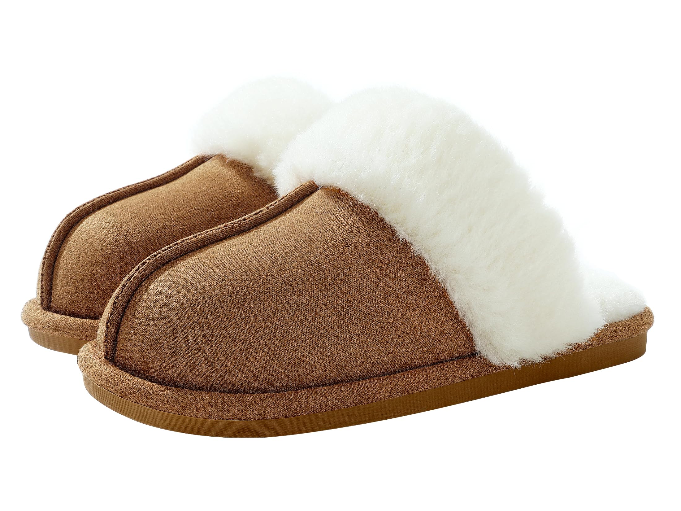 Cozy Furry Women's Fuzzy Fluffy House Slippers - Warm Faux Fur Indoor Shoes with Memory Foam & Anti-Skid Rubber Sole - Perfect for Relaxing at Home, Lounging, and Cold Weather Comfort