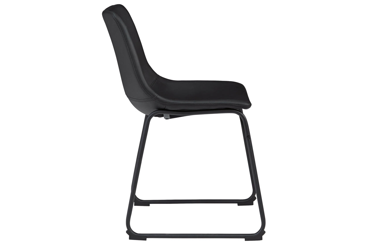 Cece Black Dining Upholstered Side Chairs Set of 2 - Modern Kitchen Counter Stools for Breakfast Nook, Small Space Dining, and Home Office Seating