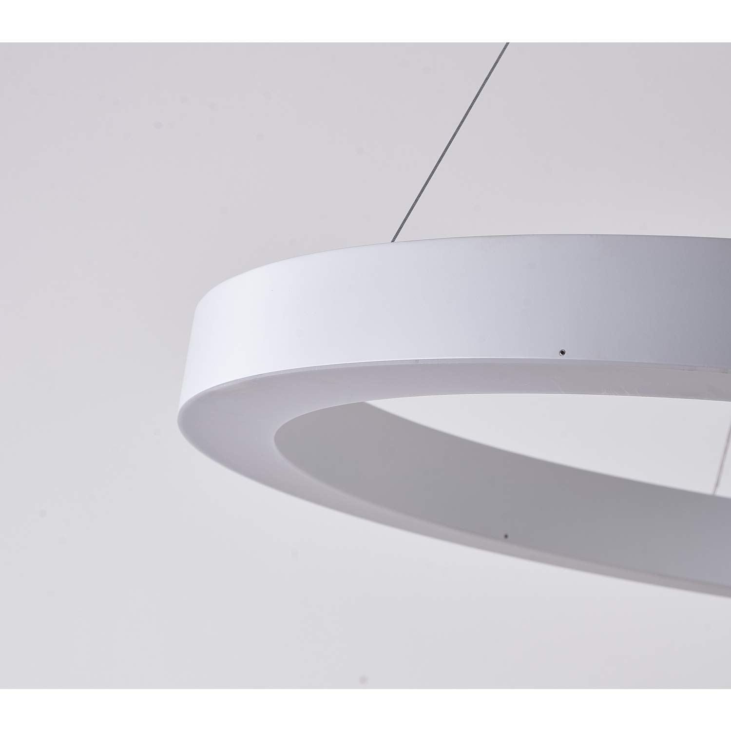 Bethel A Matte White Halo Ring LED Light with White Acrylic Diffuser - Perfect for Photography Lighting, Makeup Vanity, and Home Decor