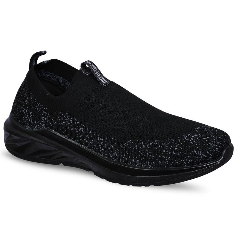 PARAGON PUK3504GS Men's Breathable Knit Walking Shoes - Lightweight Comfortable Cushioned Sneakers with Elastic Ankle Support | Stylish Athletic Shoes for Walking, Running, Gym Workouts & Everyday Wear