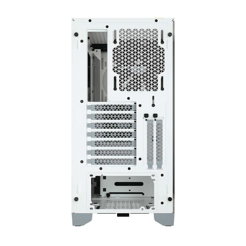 Corsair 4000D White Mid Tower ATX PC Case - Tempered Glass Side Panel, High Airflow Design for Gaming & Workstation Builds | Perfect for Home Office & Esports Setup