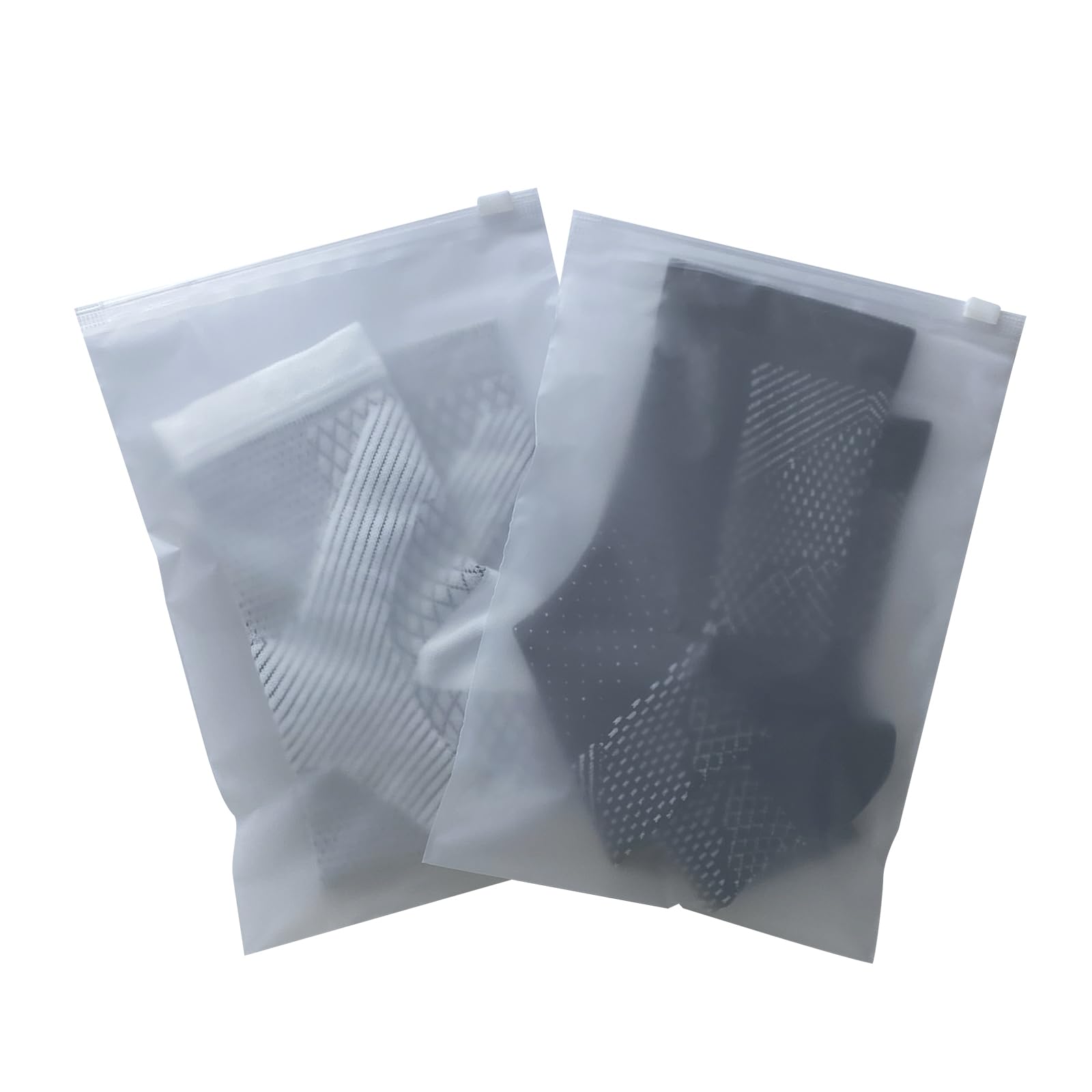 100Pcs 6x9 Inch Frosted Zipper Plastic Bags - Reusable Travel Storage Bags for Socks, Underwear, Cosmetics & Toiletries | No Vent Holes | Perfect for Organizing, Shipping & Travel Accessories