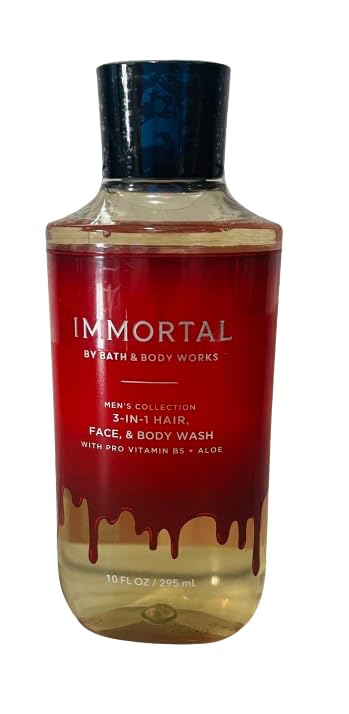 Bath & Body Works Immortal Men's 3-in-1 Hair, Face & Body Wash - 10 oz | Multi-Purpose Shower Gel for Men | Gym, Travel & Daily Use