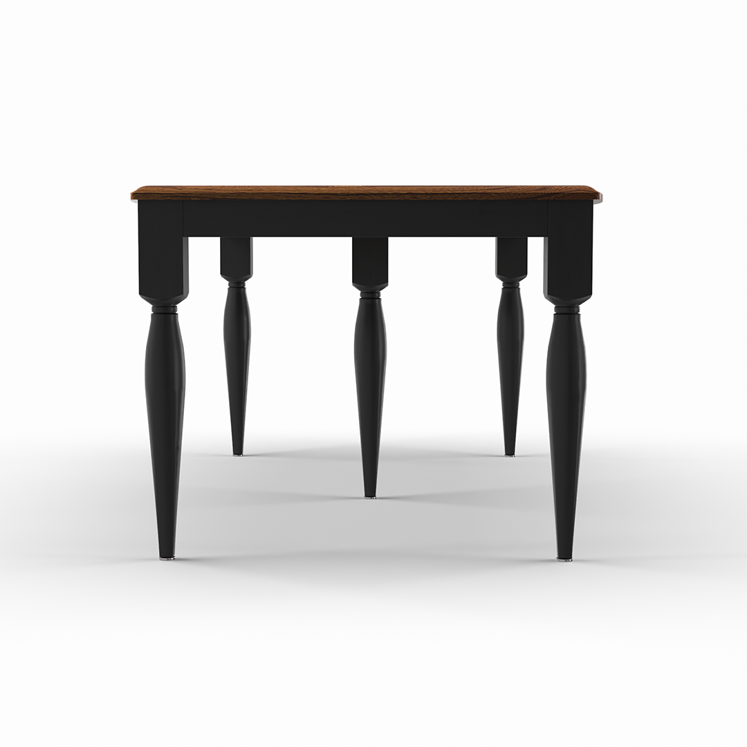 Michael's Elm Dining Table - Solid Wood Farmhouse Dining Table for 6 - Rustic Kitchen Table for Dining Room, Kitchen & Breakfast Nook