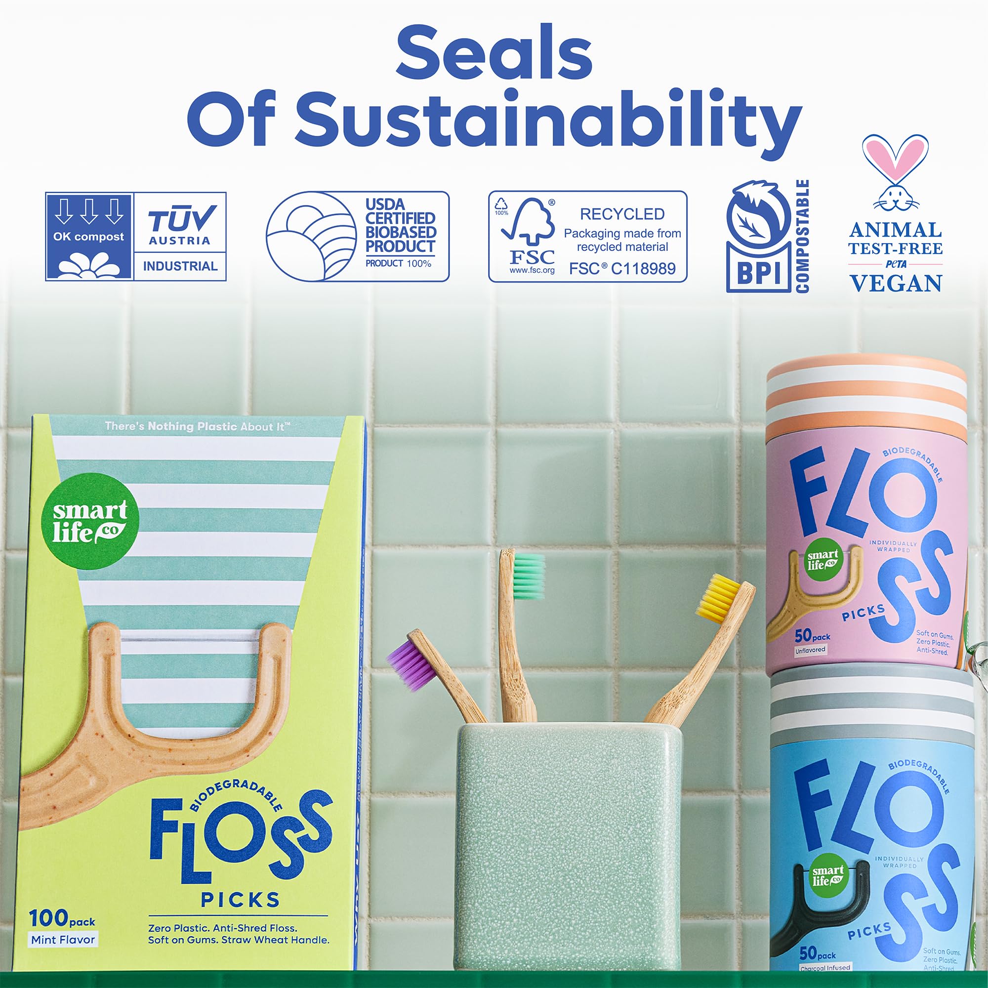 Eco-Friendly Kids Bamboo Toothbrushes (6 Pack) - Extra Soft Bristles for Toddlers & Children | Biodegradable, BPA-Free, Compostable Toothbrush Set | Natural Wooden Handle for Sensitive Teeth | Perfect for Home, Travel & Zero Waste Lifestyle