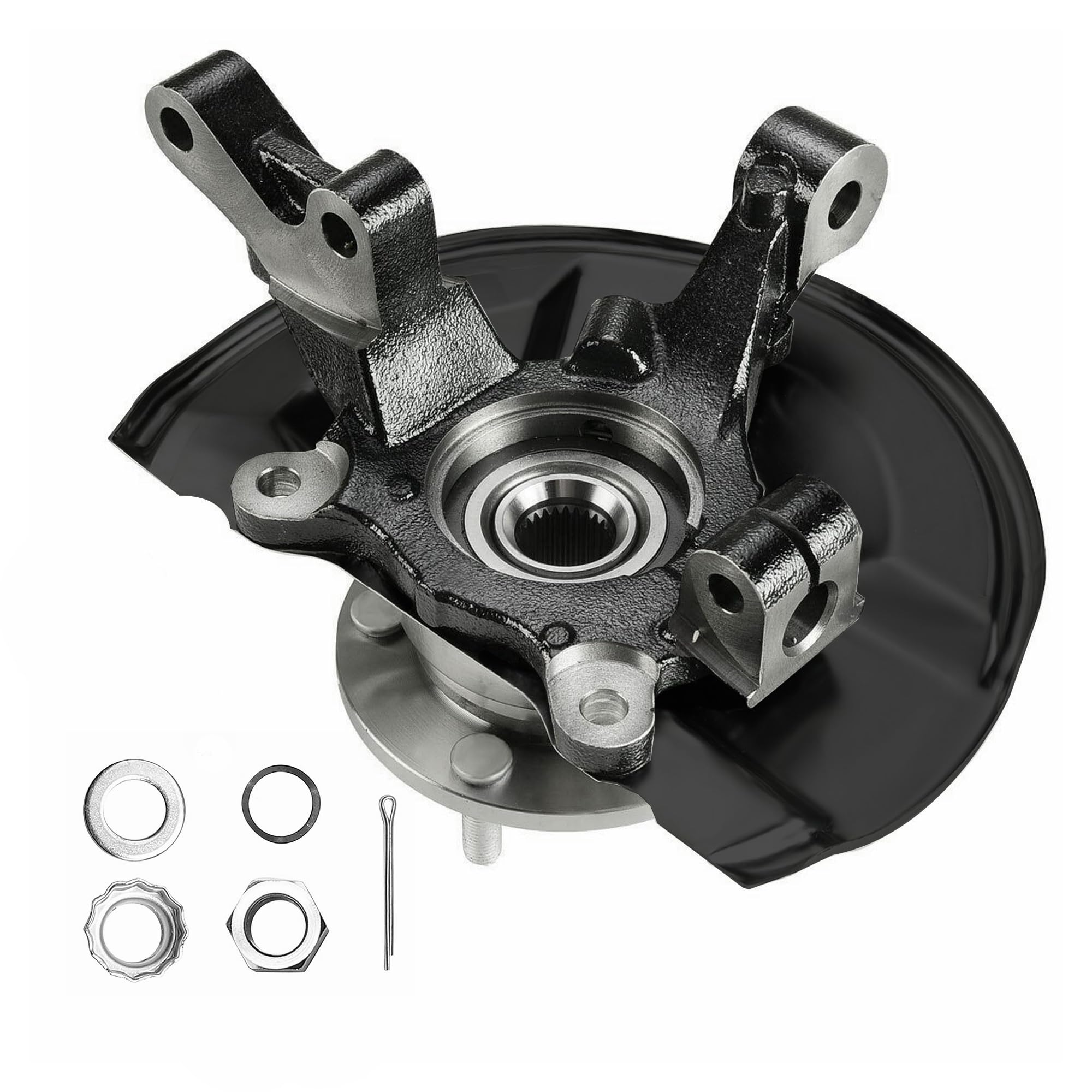 Front Right Steering Knuckle Wheel Bearing Hub Assembly for 2008-2012 Dodge Caliber, 2007-2017 Jeep Compass & Patriot - 698-410 - Perfect for Off-Roading, Daily Commuting & Vehicle Maintenance
