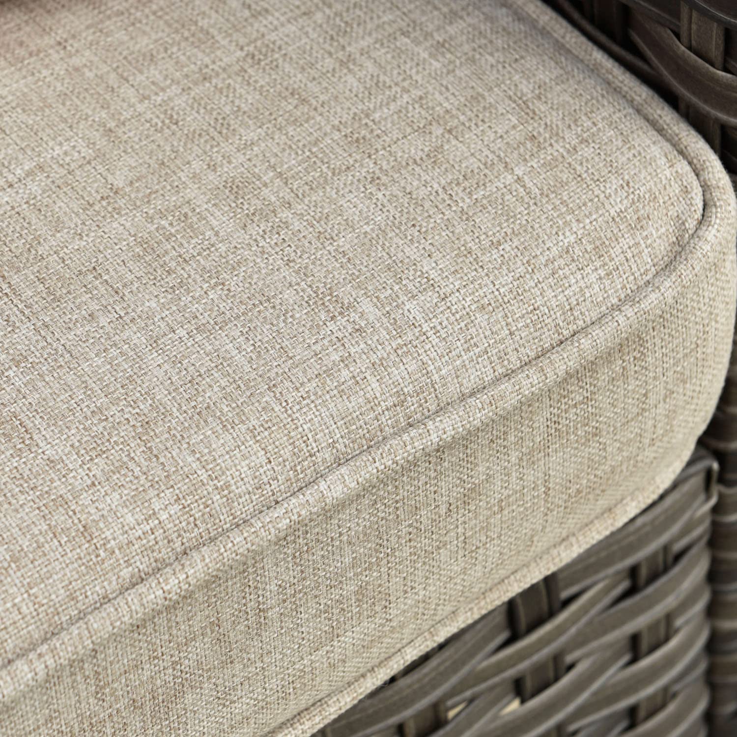 HOOOWOOO 25x25x5 Inch Thick Outdoor Patio Chair Cushions Set - Weather Resistant Olefin Fabric with Zipper - Beige Sofa Seat Cushions for Loveseat, Garden, Deck & Poolside Relaxation