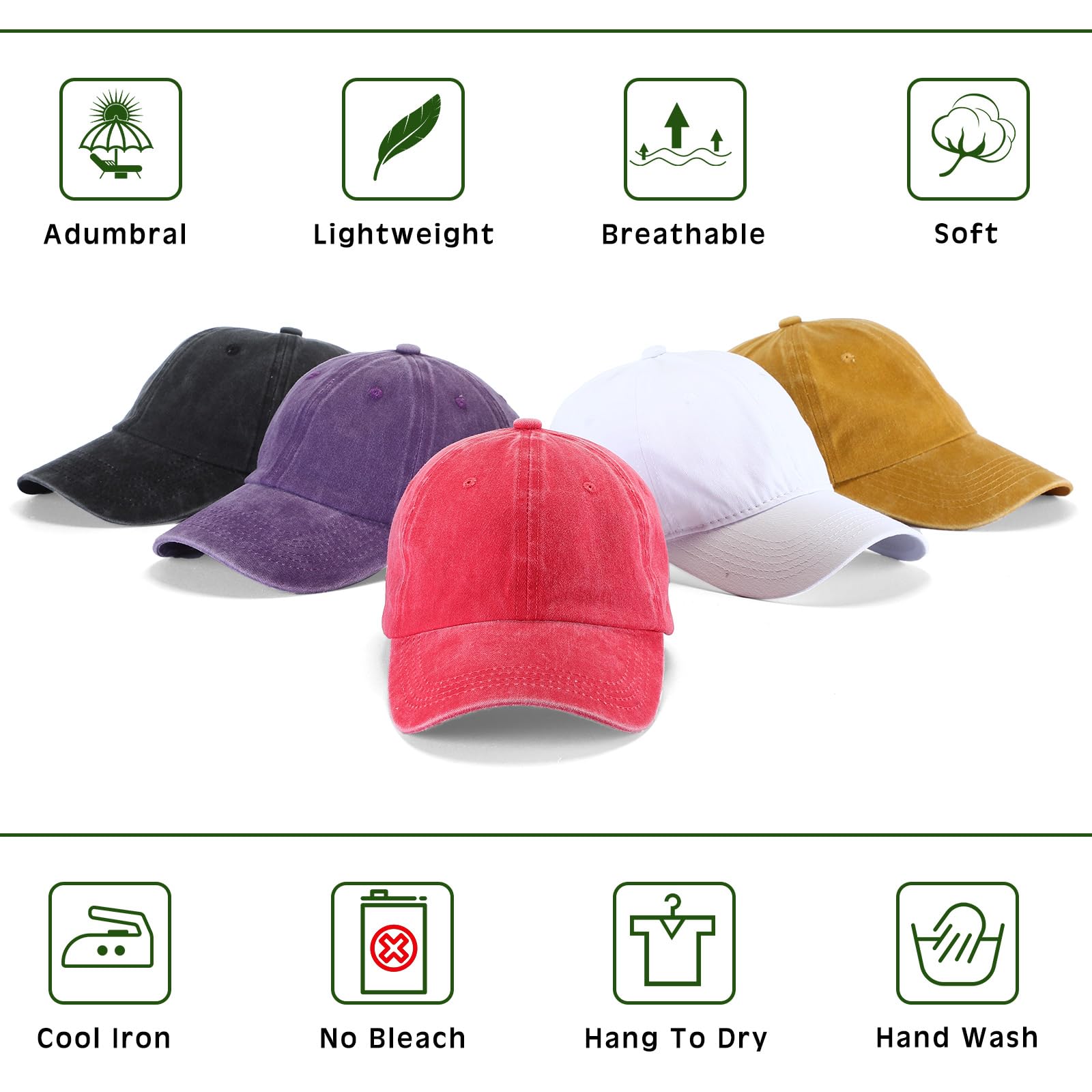 Vintage Washed Denim Baseball Caps - 30 Pack Distressed Adjustable Cotton Dad Hats for Men & Women | Golf, Outdoor, Casual Wear