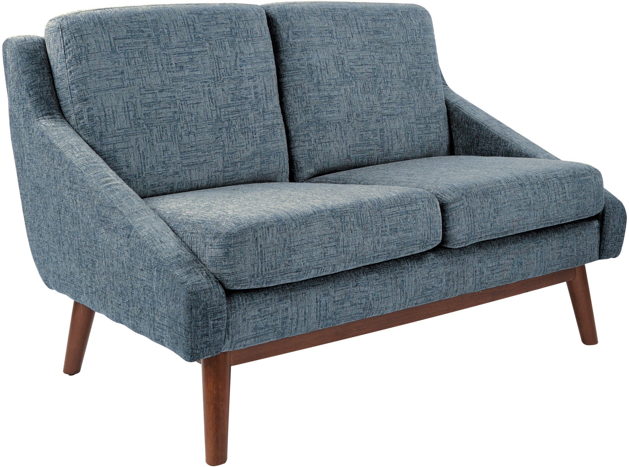 Office Star Mid Century Loveseat [SL4422R] - Stylish 2-Seater Sofa for Living Room, Office & Lounge - Perfect for Small Spaces & Modern Decor