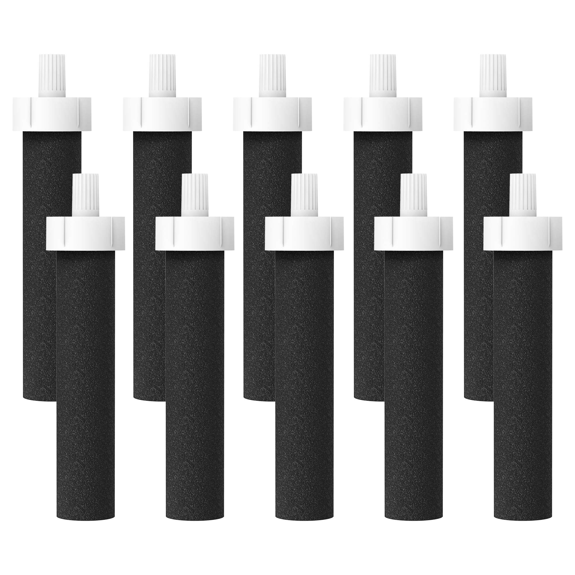 AQUA CREST BB06 Replacement Water Filter for Brita Hard Sided, Sport & Stainless Steel Bottles - 10 Pack | Purifies Tap Water for Home, Office, Gym & Outdoor Activities