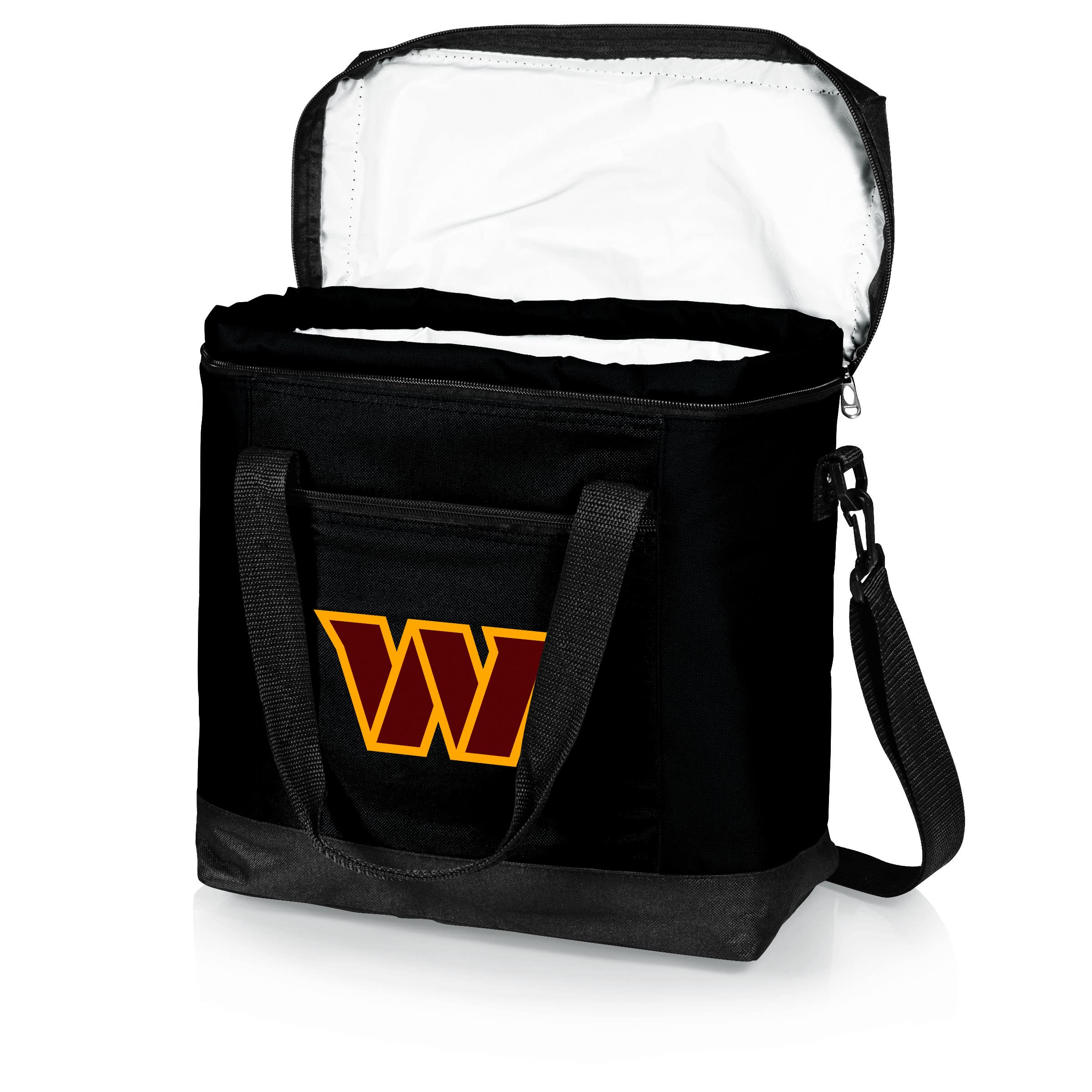 PICNIC TIME NFL Montero Insulated Tote Cooler Bag - Soft Sided Cooler for Picnics, Beach, Tailgating & Outdoor Activities (Black) - Perfect for Sports Fans & Family Gatherings