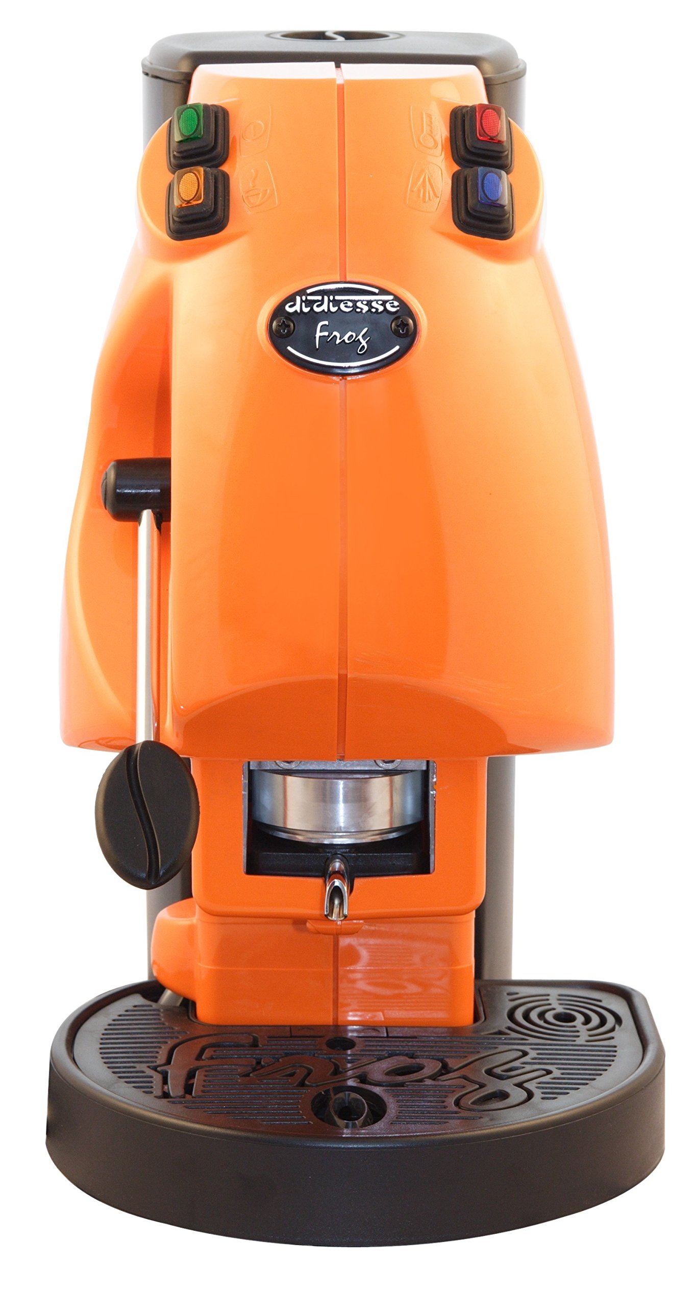 Didiesse Frog Revolution Single-Serve Coffee Maker with 15 Moka or Espresso Pods - Authentic Italian Coffee Since 1954 (Orange) - Perfect for Home, Office, and Gifts