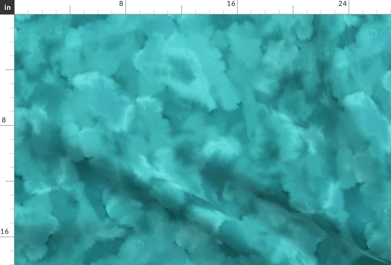 Watercolor Teal Texture Turquoise Abstract Aqua Printed Minky Fabric Fat Quarter - Soft Plush Fabric for Sewing Baby Blankets, Quilt Backing & DIY Plush Toys - Perfect for Nursery Decor, Baby Shower Gifts & Craft Projects