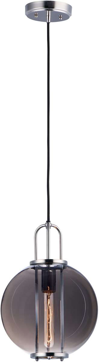 11W Minaret 1 Light Pendant Light Fixture in Polished Nickel - Perfect for Kitchen Island, Dining Room, or Entryway Lighting