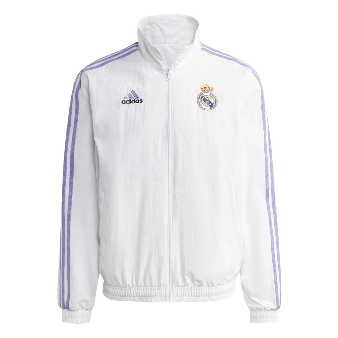 adidas Men's Real Madrid Anthem Reversible Jacket - Official Football Jersey for Training & Match Days (HT6458) | Perfect for Soccer Fans & Streetwear Fashion