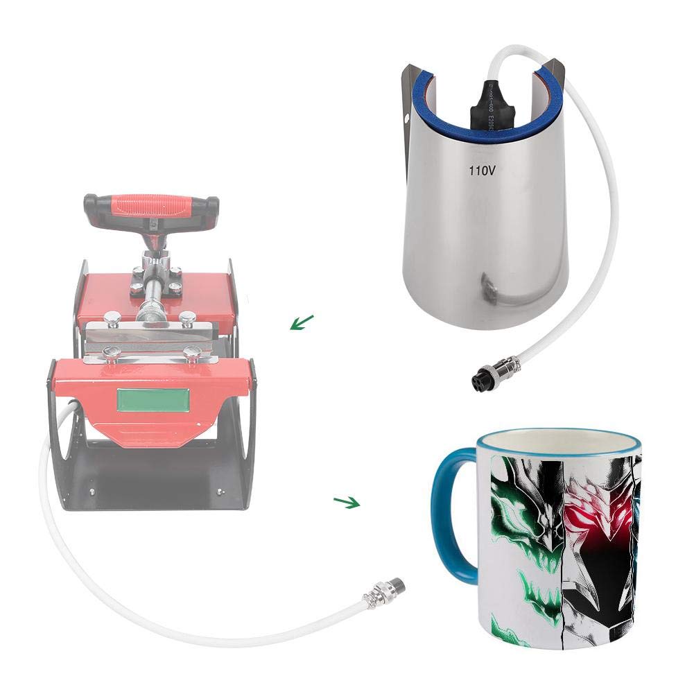 DIY Mug Press Machine with Aluminum Pot Mat - Heat Press Accessories for Custom Mug Printing | Perfect for Home Crafting & Small Business Gifts