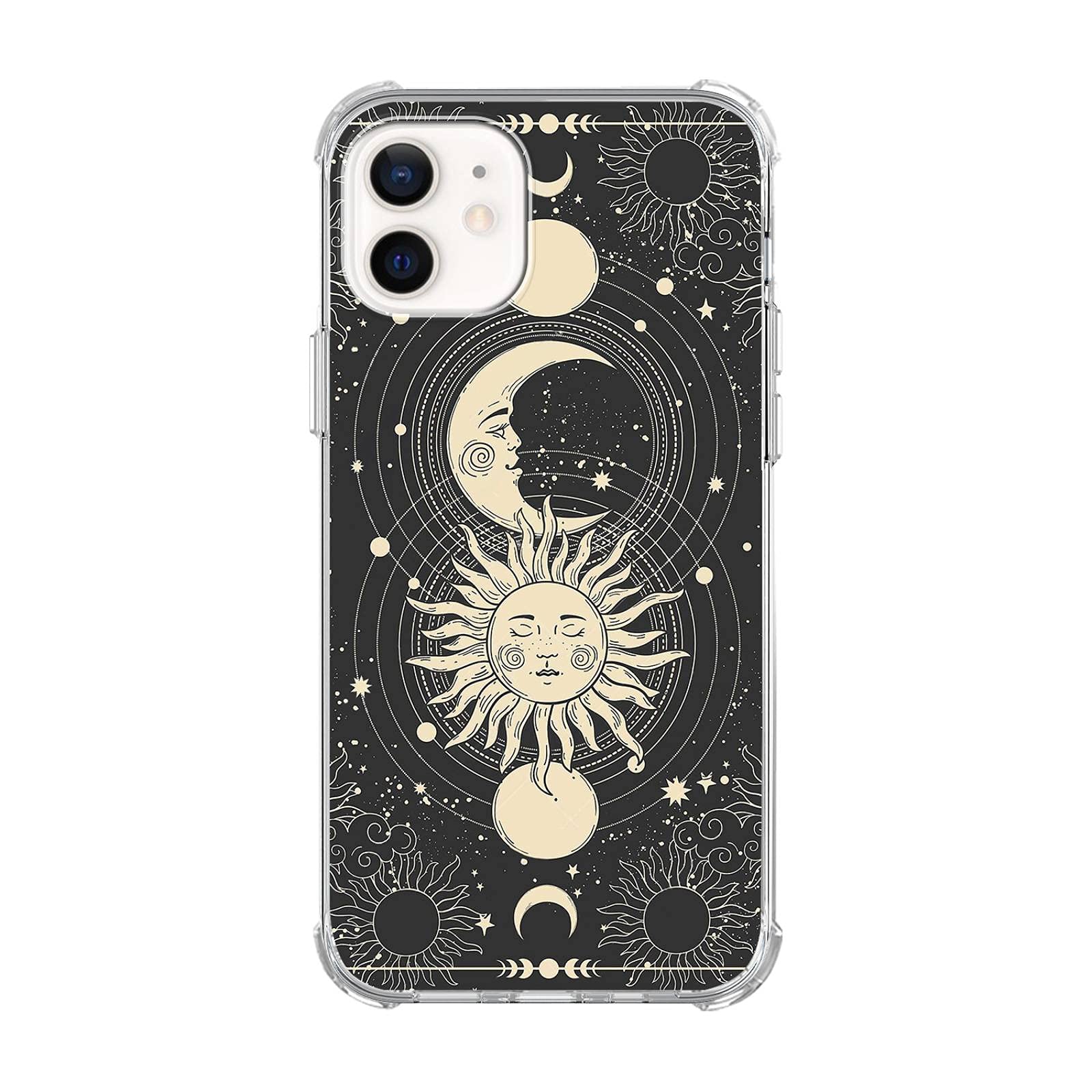 Celestial Sun Moon Star Design iPhone 11 Case - Cute Cartoon Soft TPU Bumper Phone Cover for Women & Girls | Perfect for Daily Use, School, Work & Travel Protection