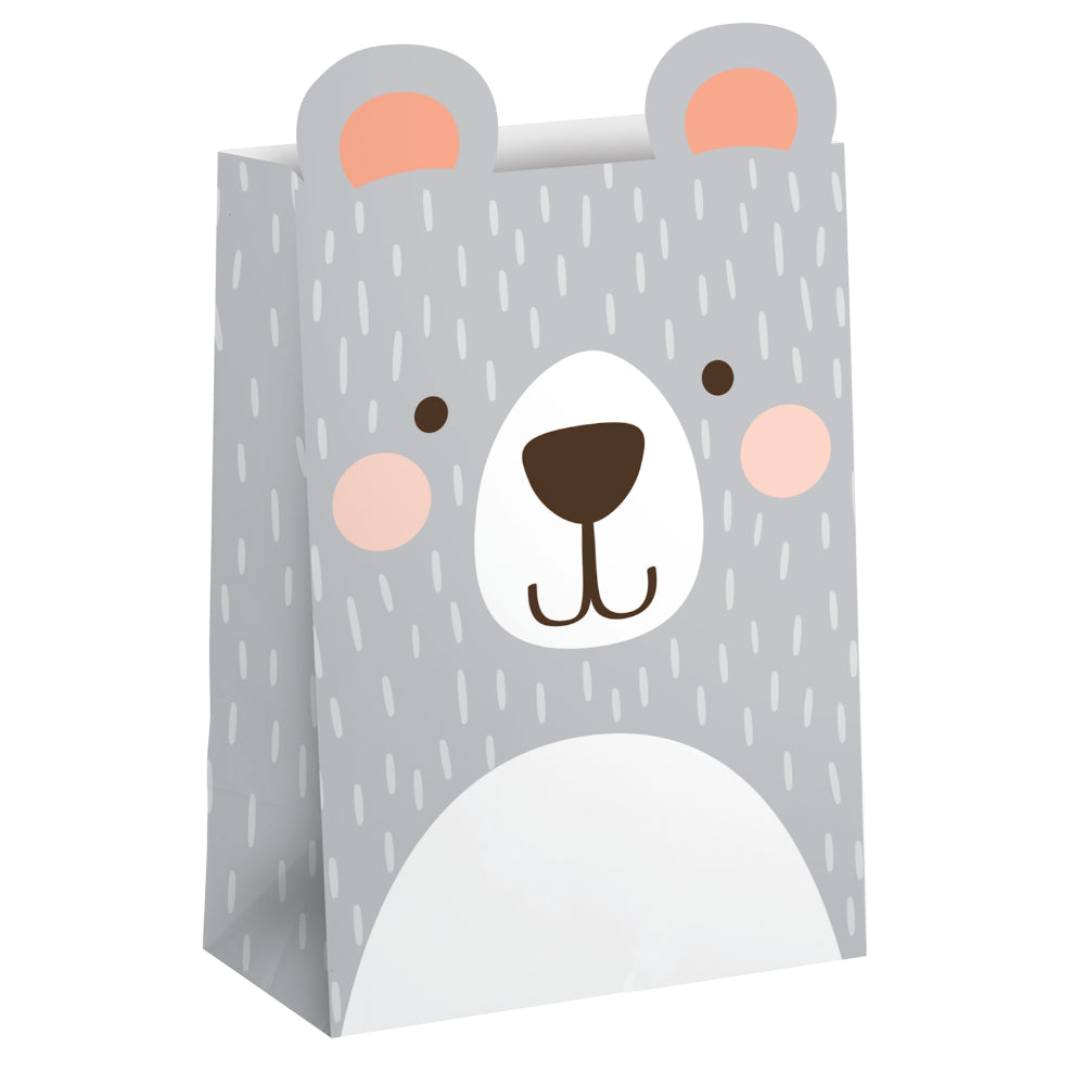 1st Birthday Party Favors - 8 Pack Cute Bear Treat Bags 8