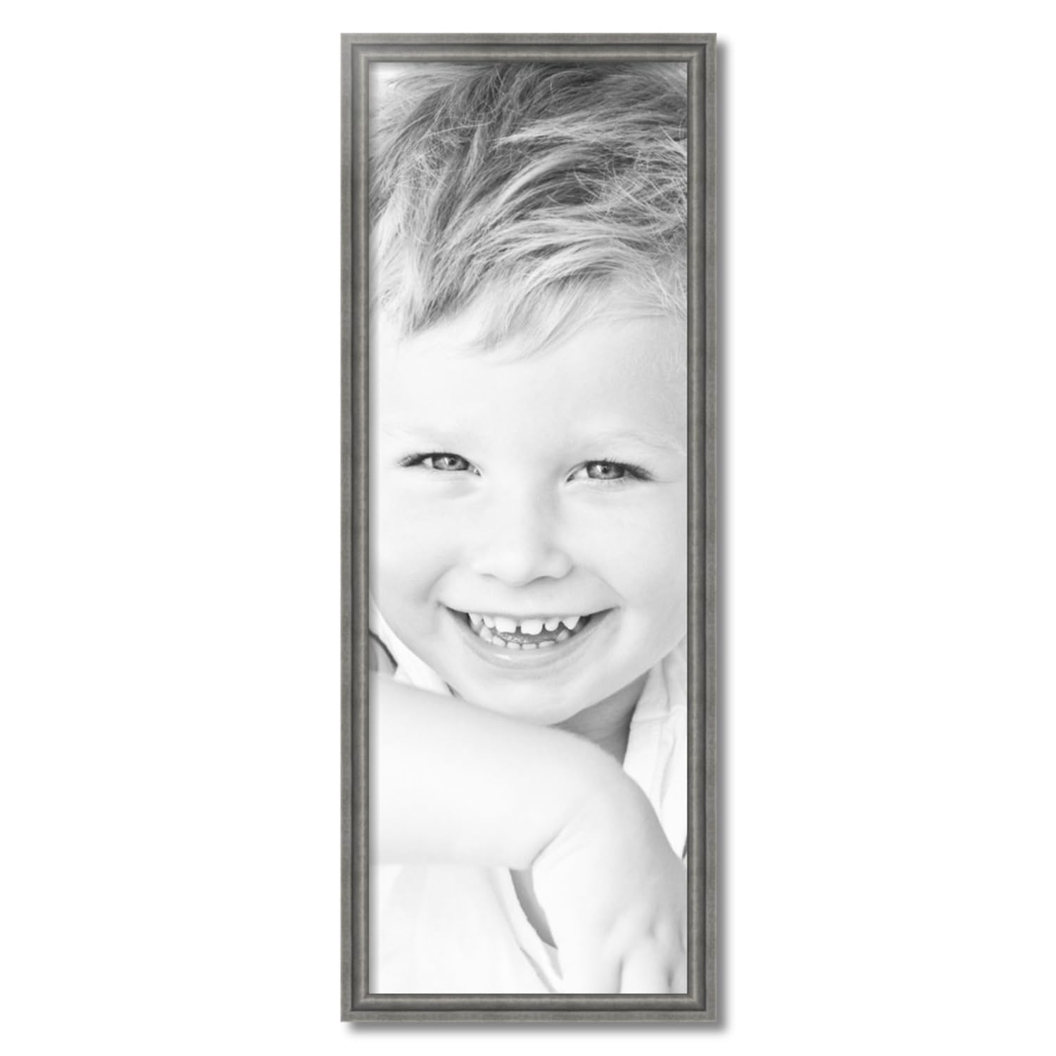 ArtToFrames 14x40 Inch Silver Picture Frame - 1.25 Inch Custom MDF Poster Frame in Muted Cold Silver, Perfect for Artwork & Photo Display - Includes Economy Acrylic - Ideal for Home Decor, Office Wall Art & Gallery Exhibitions