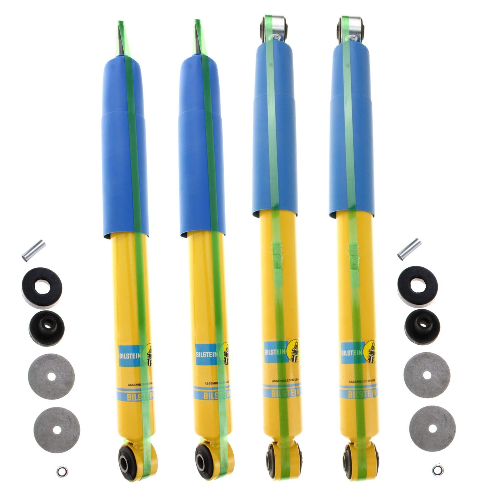 Bilstein B6 4600 Front & Rear Shock Absorbers Kit for Dodge Ram 2500 3500 4WD with Solid Front Axle - Heavy Duty Off-Road Performance, Smooth Ride for Towing & Adventure