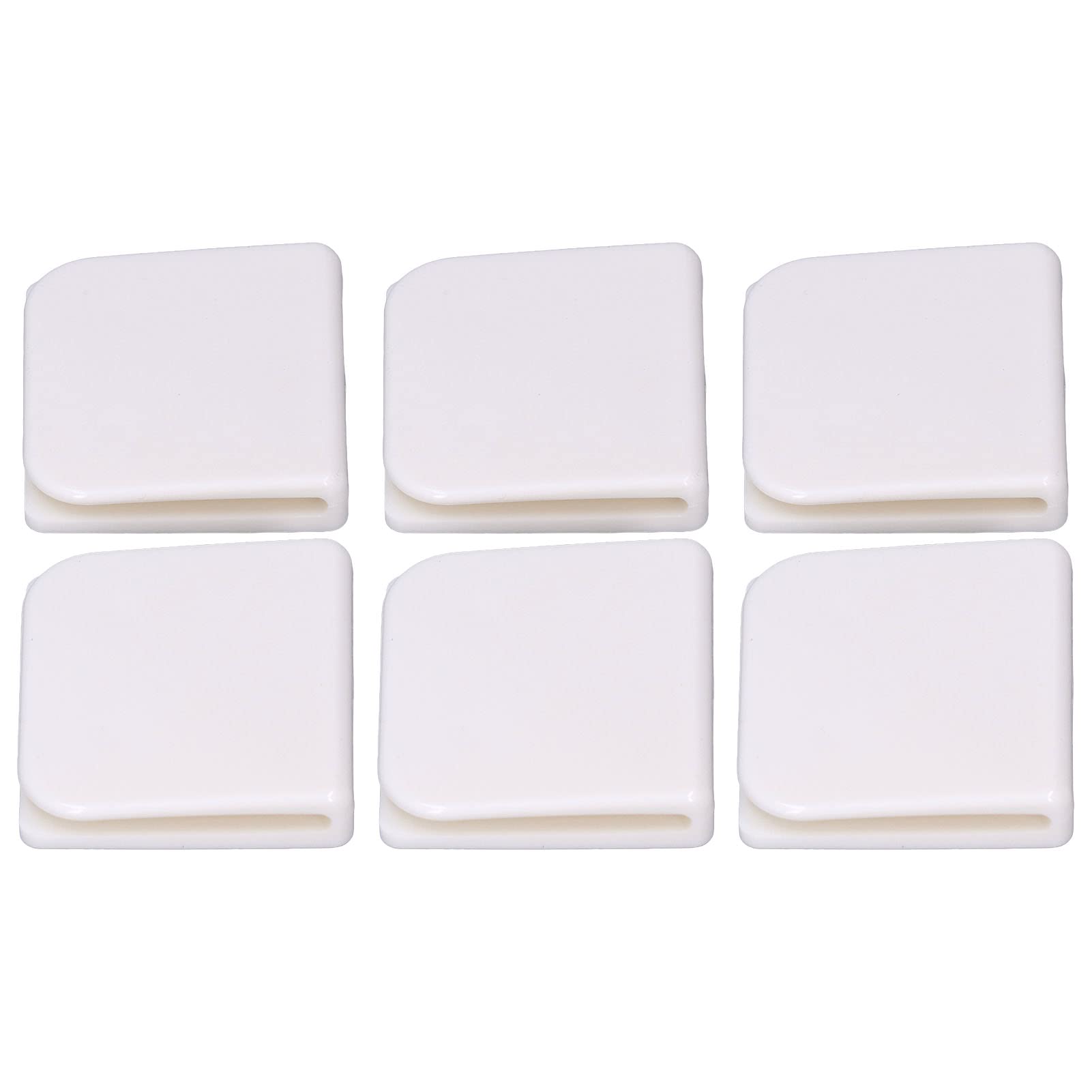Self Adhesive Shower Clips - 6 Pack Strong Bathroom Organizer for Shower Curtain, Towels & Accessories | Perfect for Home, Bathroom, Bedroom & Kitchen Organization