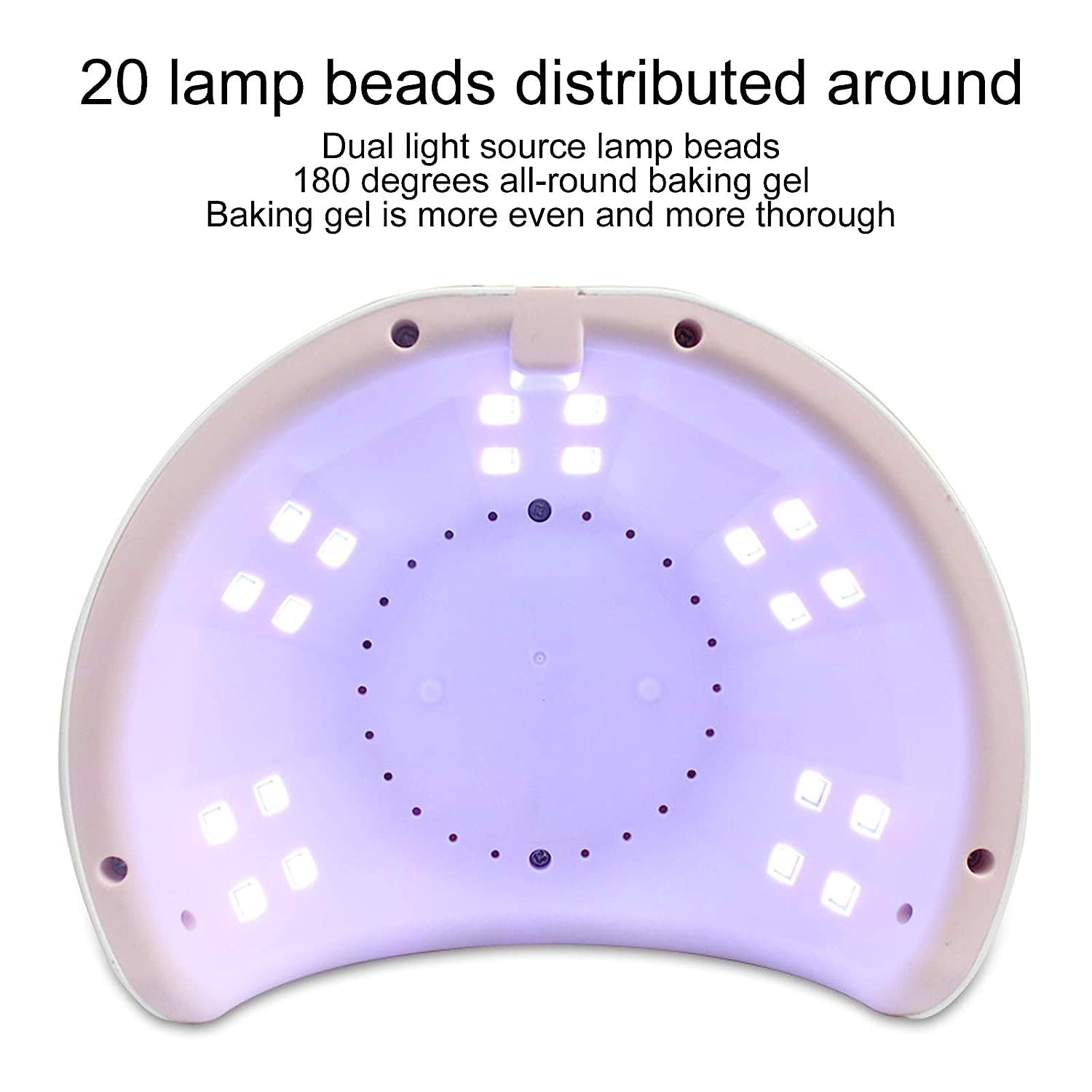 Ubersweet® Nail Polish Dryer Machine - Safe, Eco-Friendly UV/LED Dual Light Nail Curing Lamp for Home & Salon Use | Fast Drying for Gel Polish, Manicures & Nail Art Designs