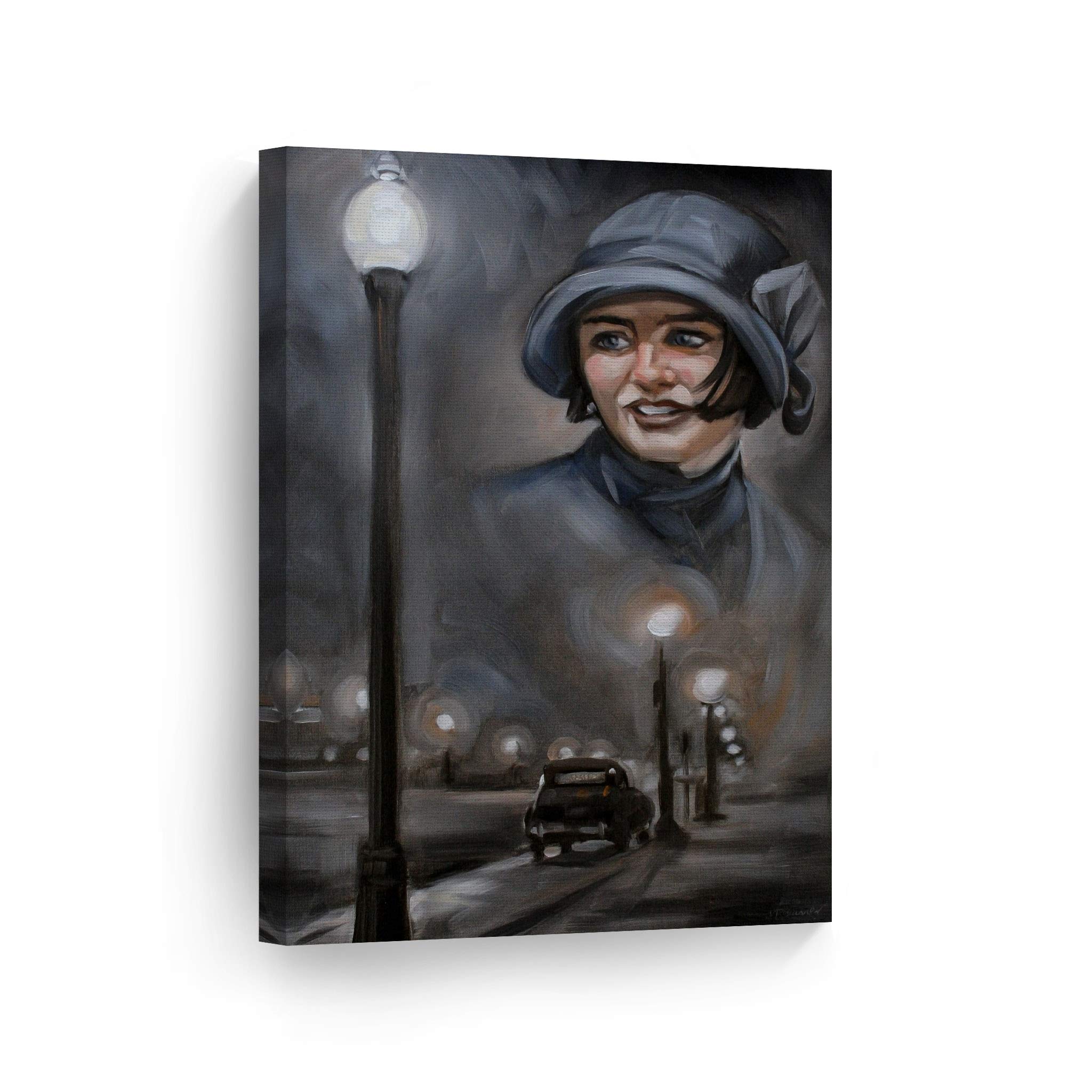 Kenney Mencher Foggy City Oil Painting - 40x30