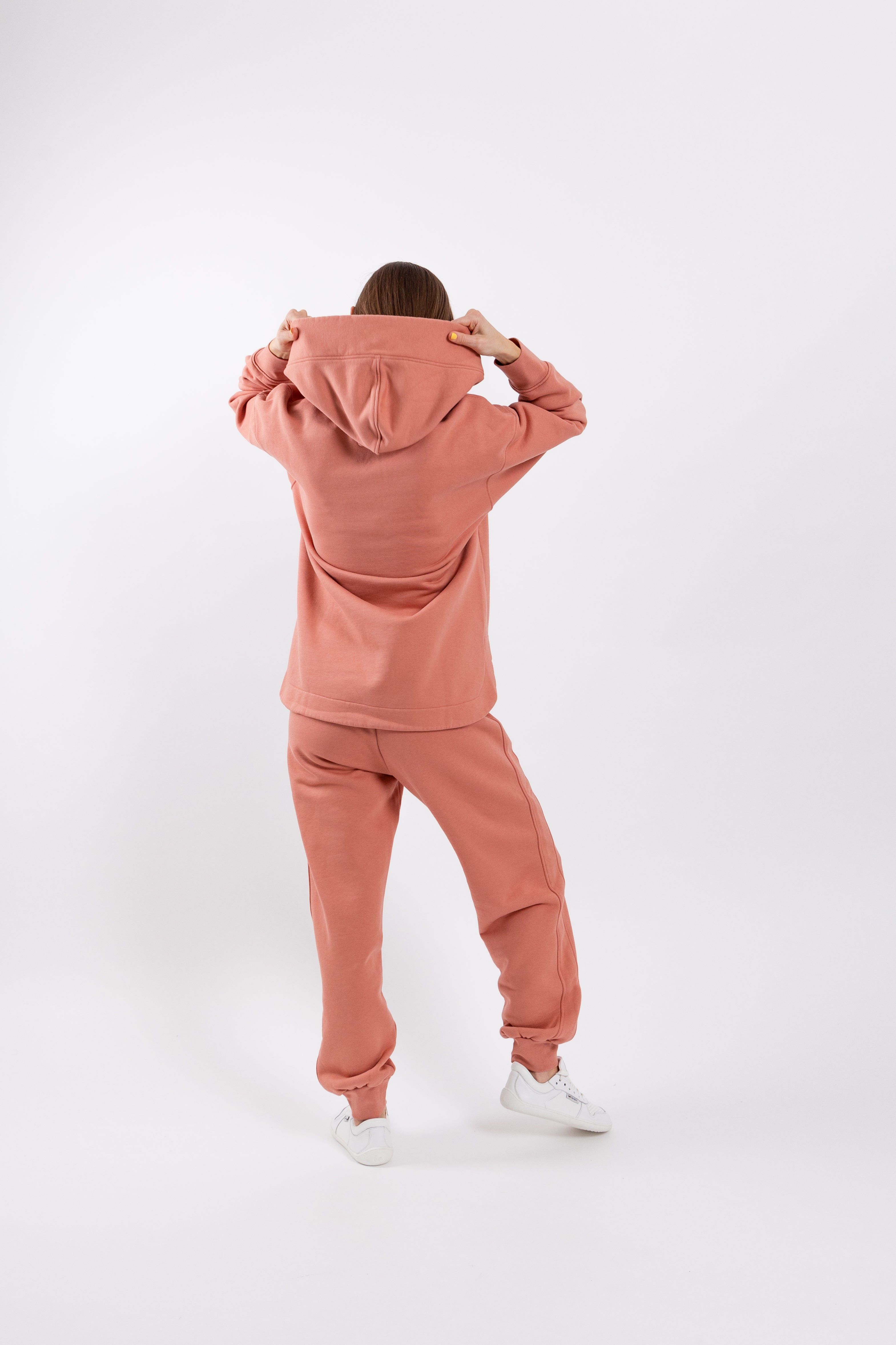 Be Lenka Essentials Women's Hoodie - Soft & Cozy Salmon Pink Pullover for Casual Wear & Lounge