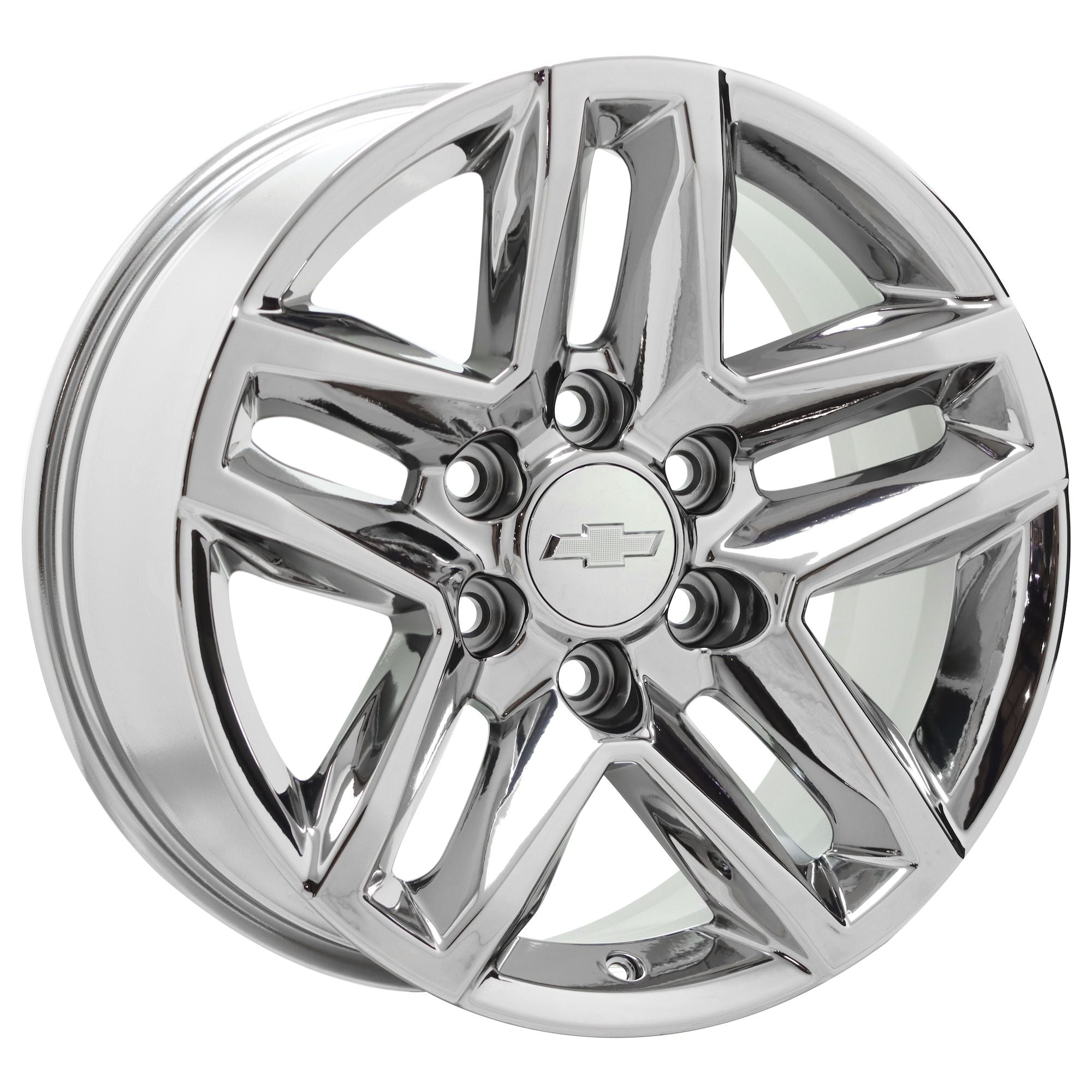 18 Silverado Tahoe Sierra 1500 Yukon OEM Chrome Wheels Set 5911 - Factory Original Bright Chrome Rims for Chevy & GMC Trucks - Perfect for Off-Roading & Custom Upgrades