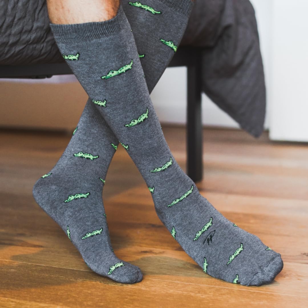 Pierre Henry Men's Over the Calf Dress Socks (9-Pack) | Colorful Funky Cotton Dress Socks for Business & Casual Wear | Perfect for Office, Parties & Formal Events