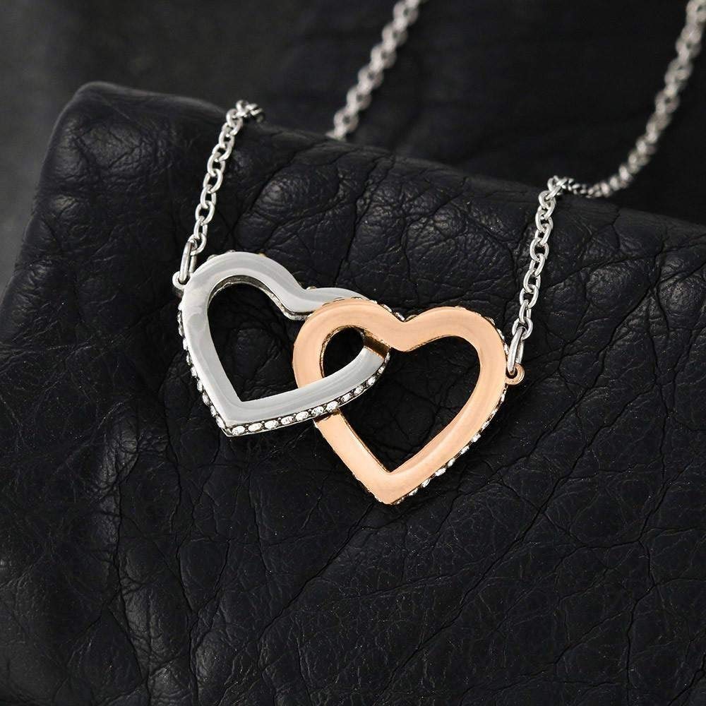 Personalized Interlocking Hearts Necklace - Unique Manicurist Gift for Christmas, Nail Technician & Artist | Perfect Nail Salon Appreciation Present for Special Occasions