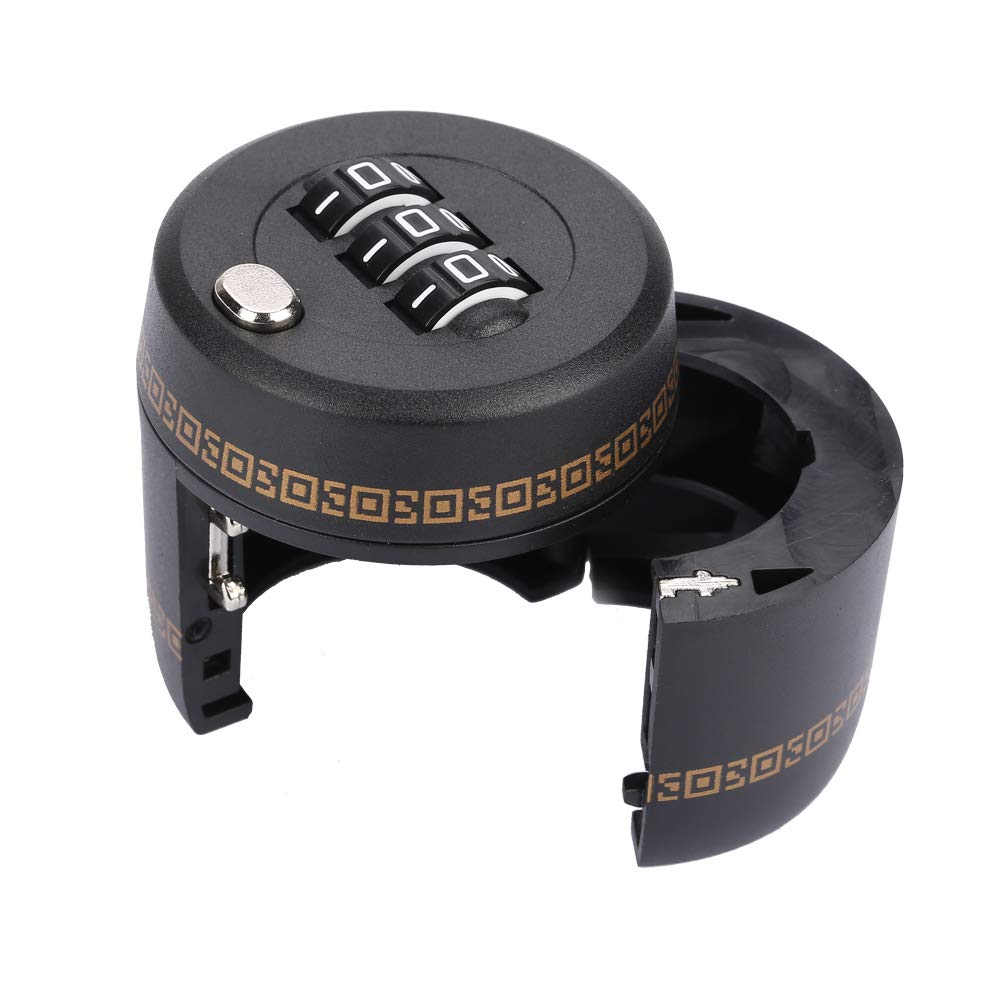 Gernie 3-Digit Combination Lock for Alcohol Bottles - Secure Password Protector for Milk, Liquor & Beverage Containers - Screw-Pull Levers Design - Ideal for Home, Bar, Travel & Child Safety