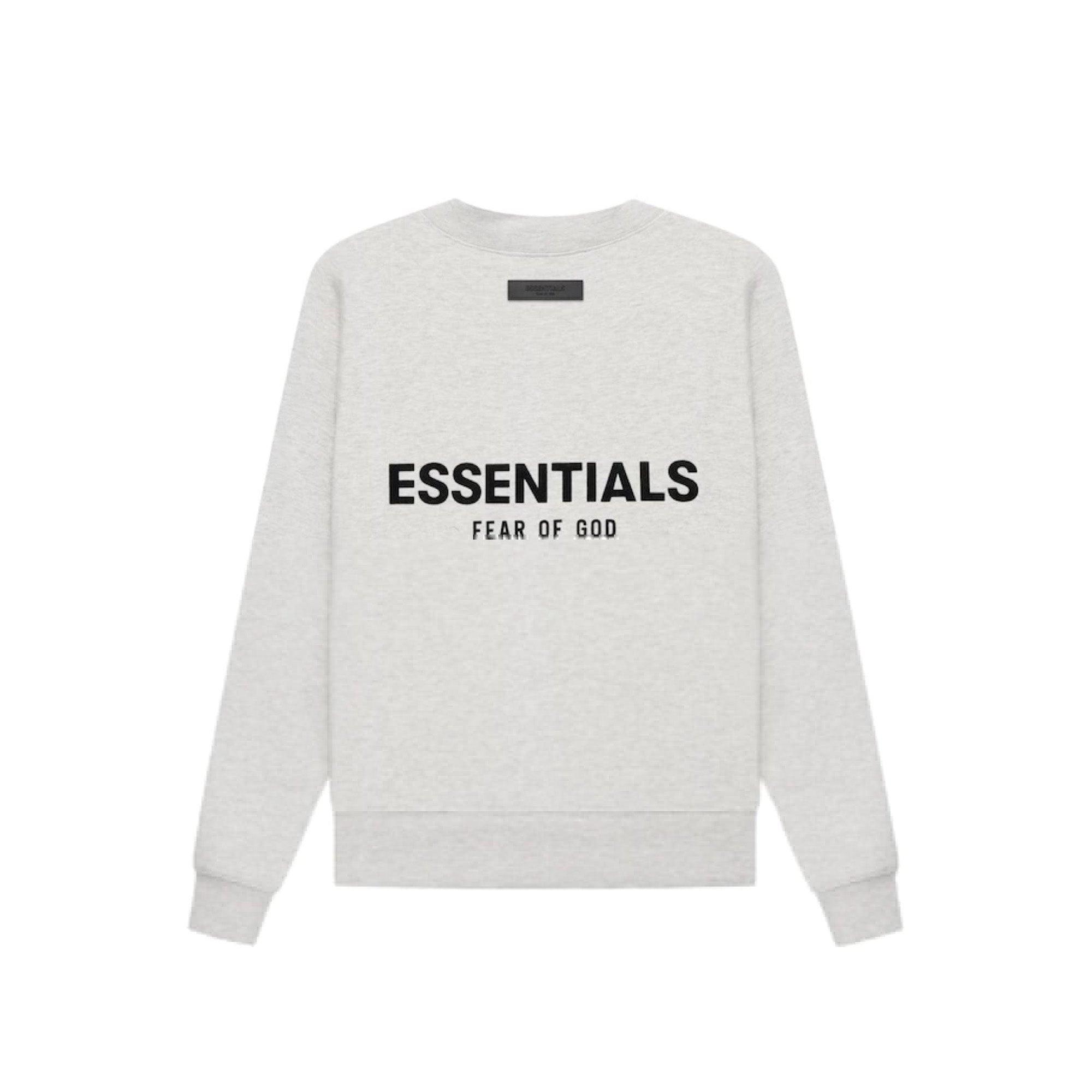 Fear of God Essentials Crewneck Sweatshirt 'Light Oatmeal' 2022 - Men's Casual Streetwear Pullover for Everyday Comfort & Style
