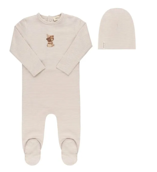 ELY & CO Baby Bear Footie Pajamas - Soft & Cozy Sleepwear for Newborn to 9 Months (0-9M) - Perfect for Nursery, Bedtime & Photo Shoots