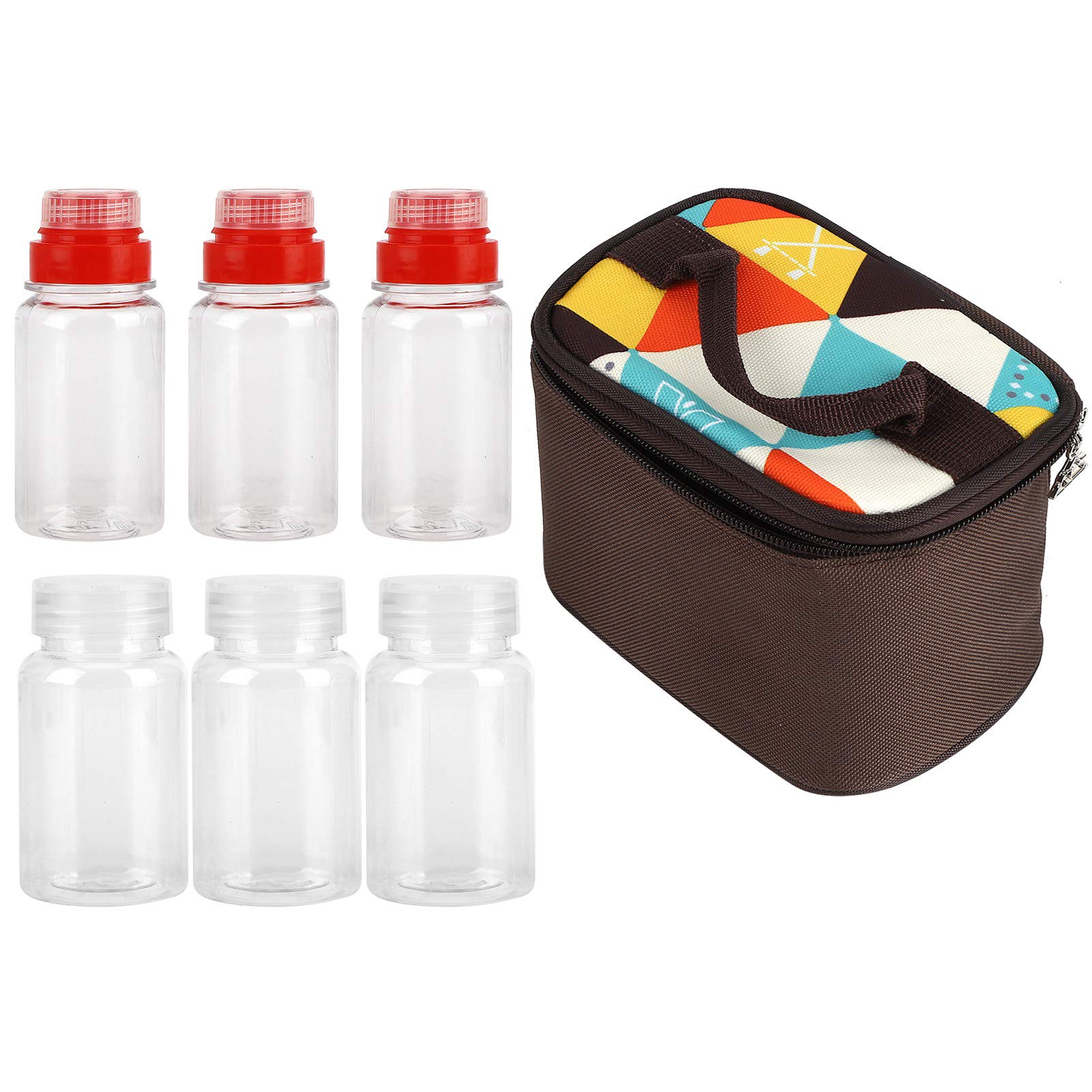 Portable Travel Spice Containers Set - 6 Leak-Proof Seasoning Jars with Lids for Camping, Backpacking, BBQ & Outdoor Cooking | Compact Dry Herb & Condiment Storage for Kitchen, Picnic & Hiking Accessories