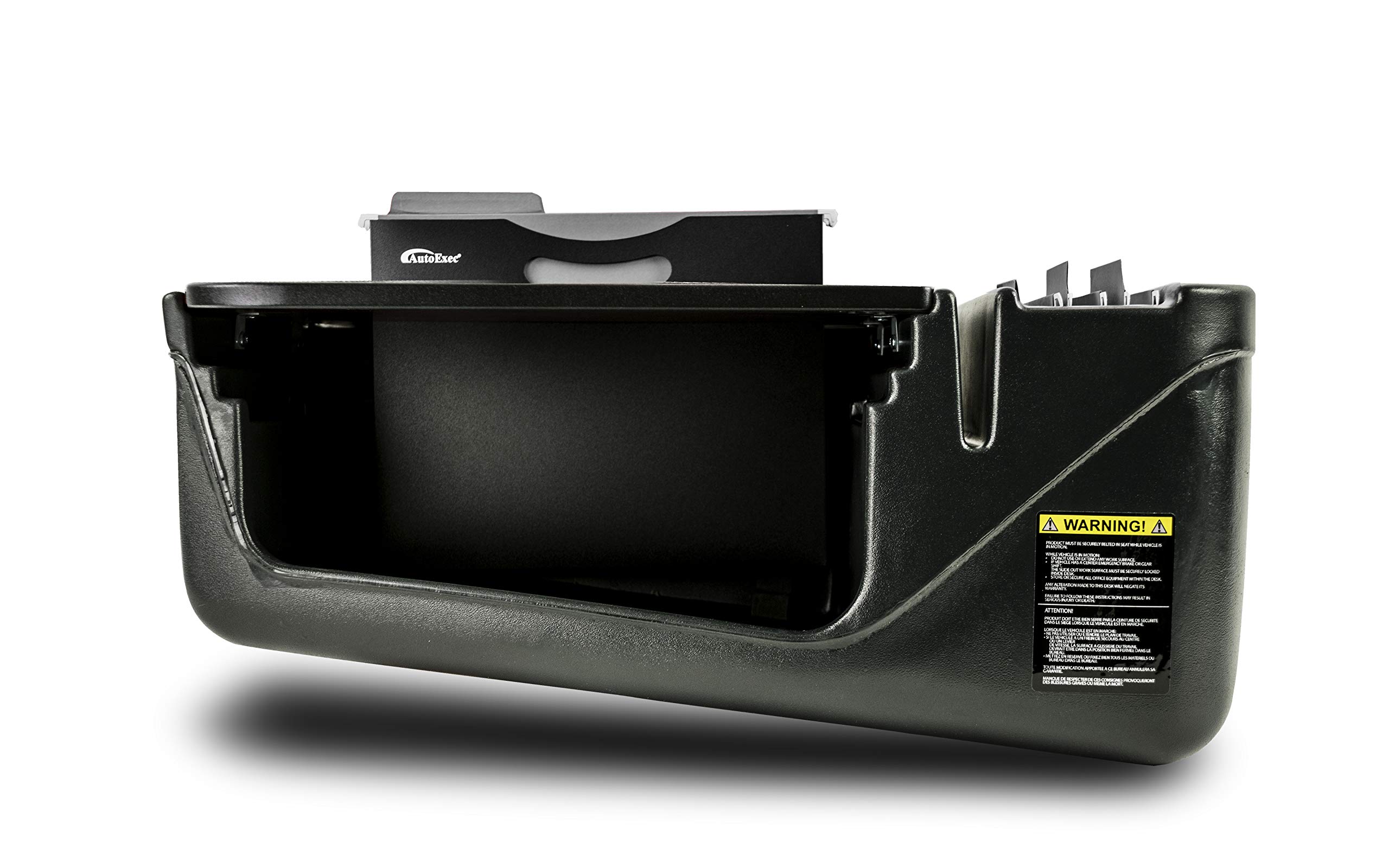 AutoExec AUE27000 Efficiency FileMaster Car Desk - Black Finish - Portable Office Organizer for Professionals & Commuters