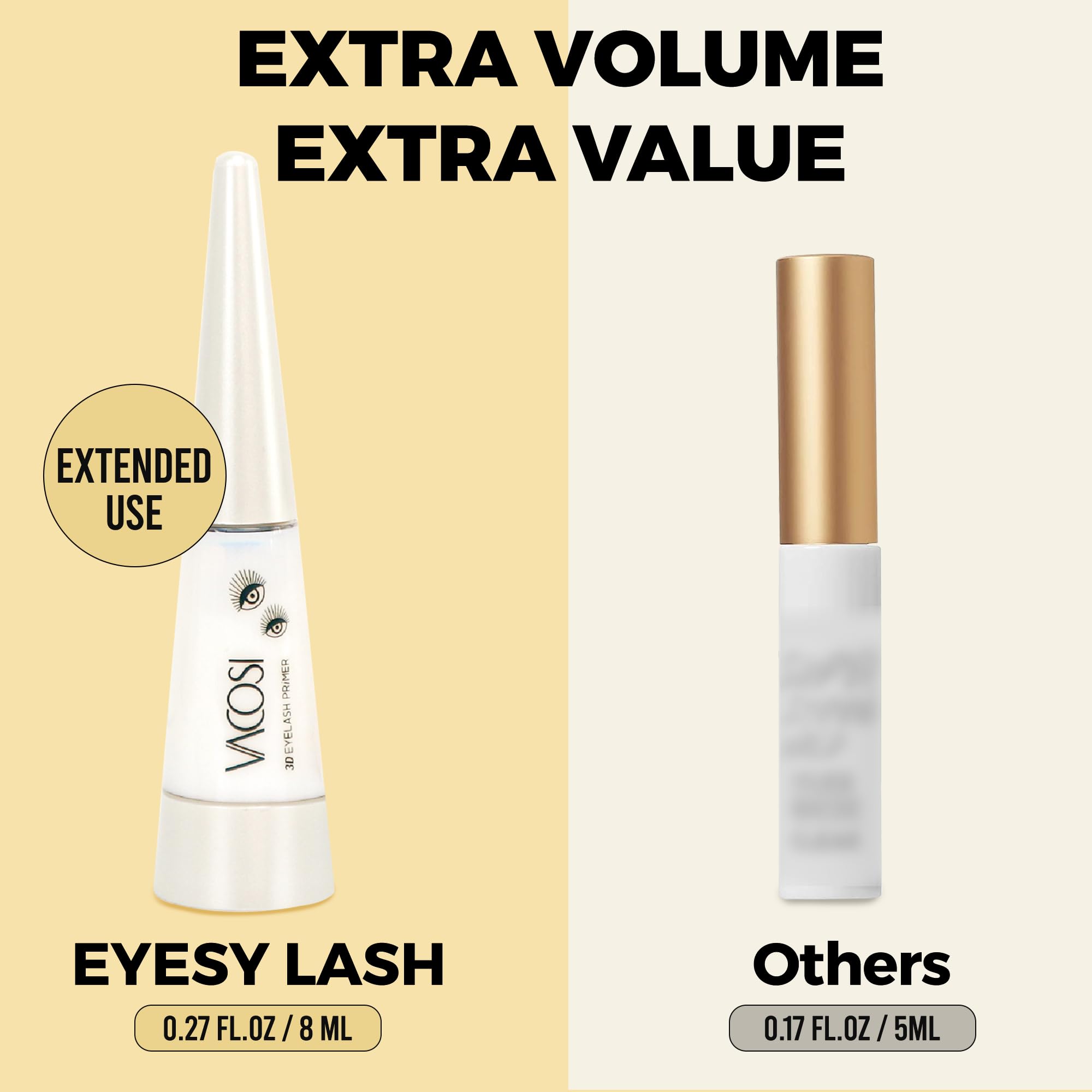 8ml Clear False Eyelash Glue - Super Strong Hold Waterproof Adhesive for Eyelash Extensions, Clusters & Strips | Latex-Free, Long Lasting Brush-On Formula | Perfect for Daily Wear, Special Occasions & Professional Use