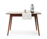 Solid Oak & Black Walnut Extendable Folding Dining Table - Expandable Wooden Table for Small Spaces, Dinner Parties & Family Gatherings