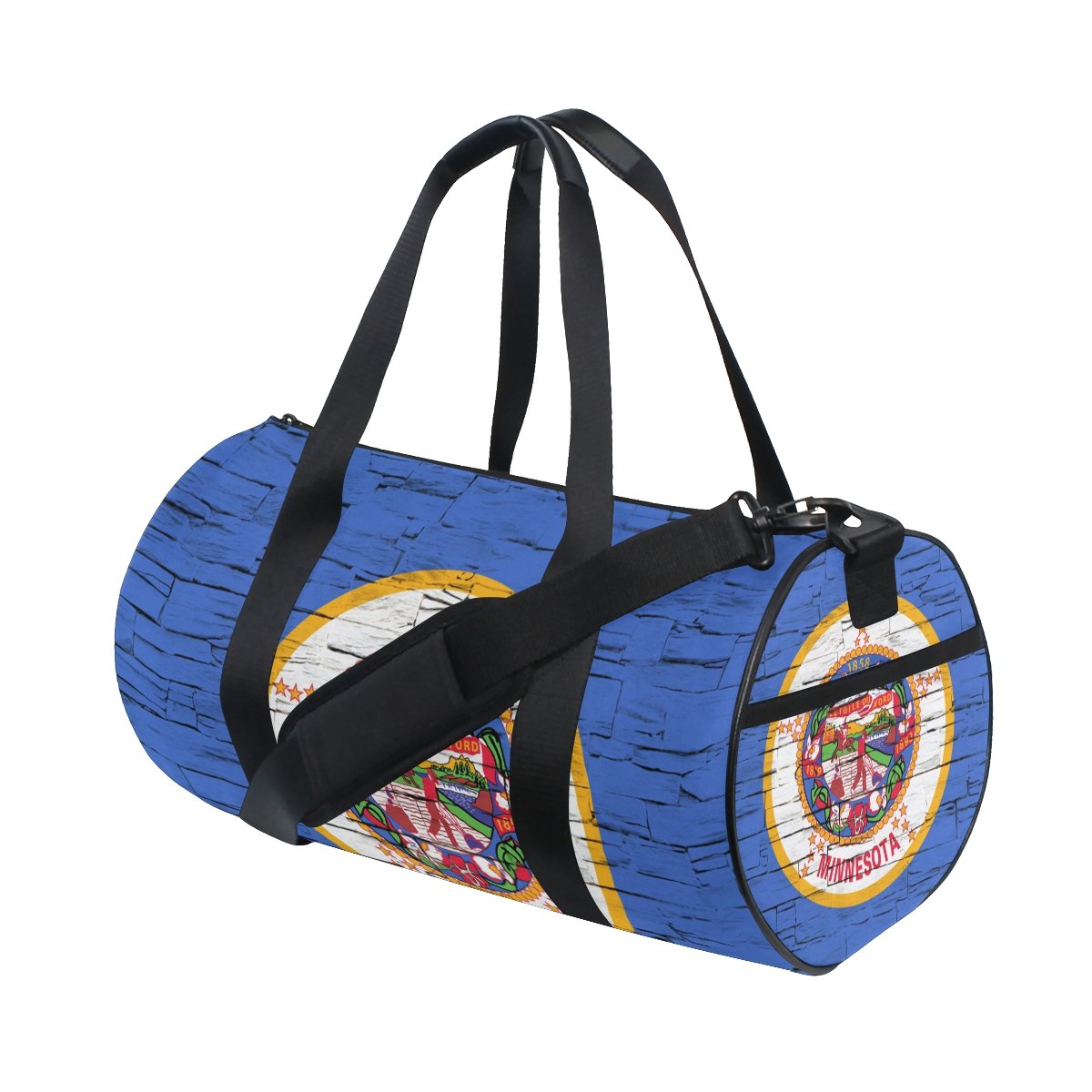 Vintage Minnesota State Flag Travel Duffel Bag - Durable Gym Shoulder Bag for Sports, Fitness & Outdoor Adventures | Perfect for Workouts, Travel & College Campus Life