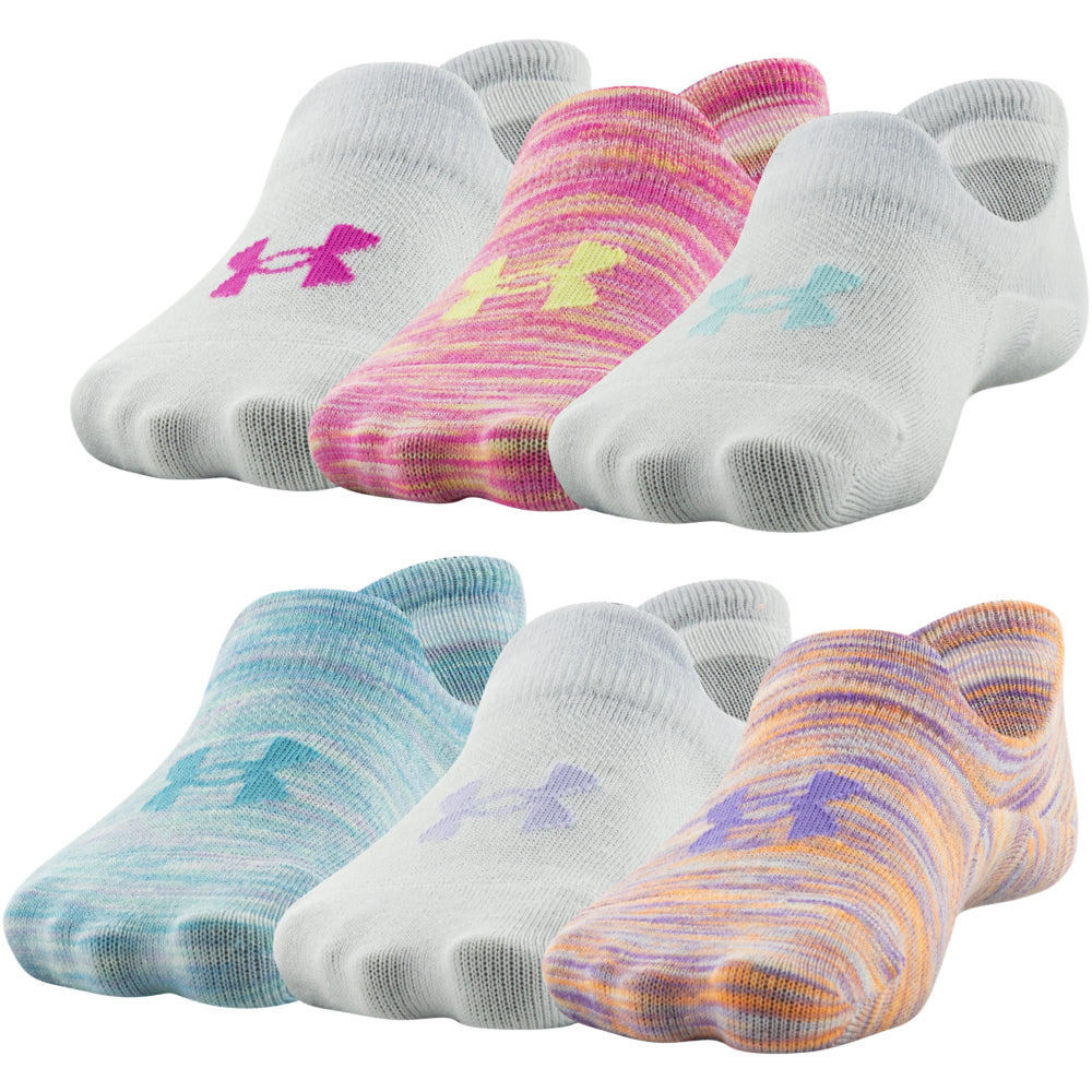 Under Armour Youth Essential Ultra Low Tab 6 Pack Socks for Girls - Breathable Athletic Socks for Running, Basketball & School Activities