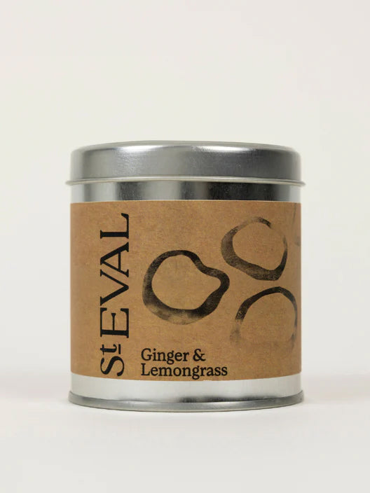 St. Eval Ginger & Lemongrass Scented Candle in Tin - Aromatherapy for Relaxation & Home Decor - Perfect for Living Room, Bedroom & Spa